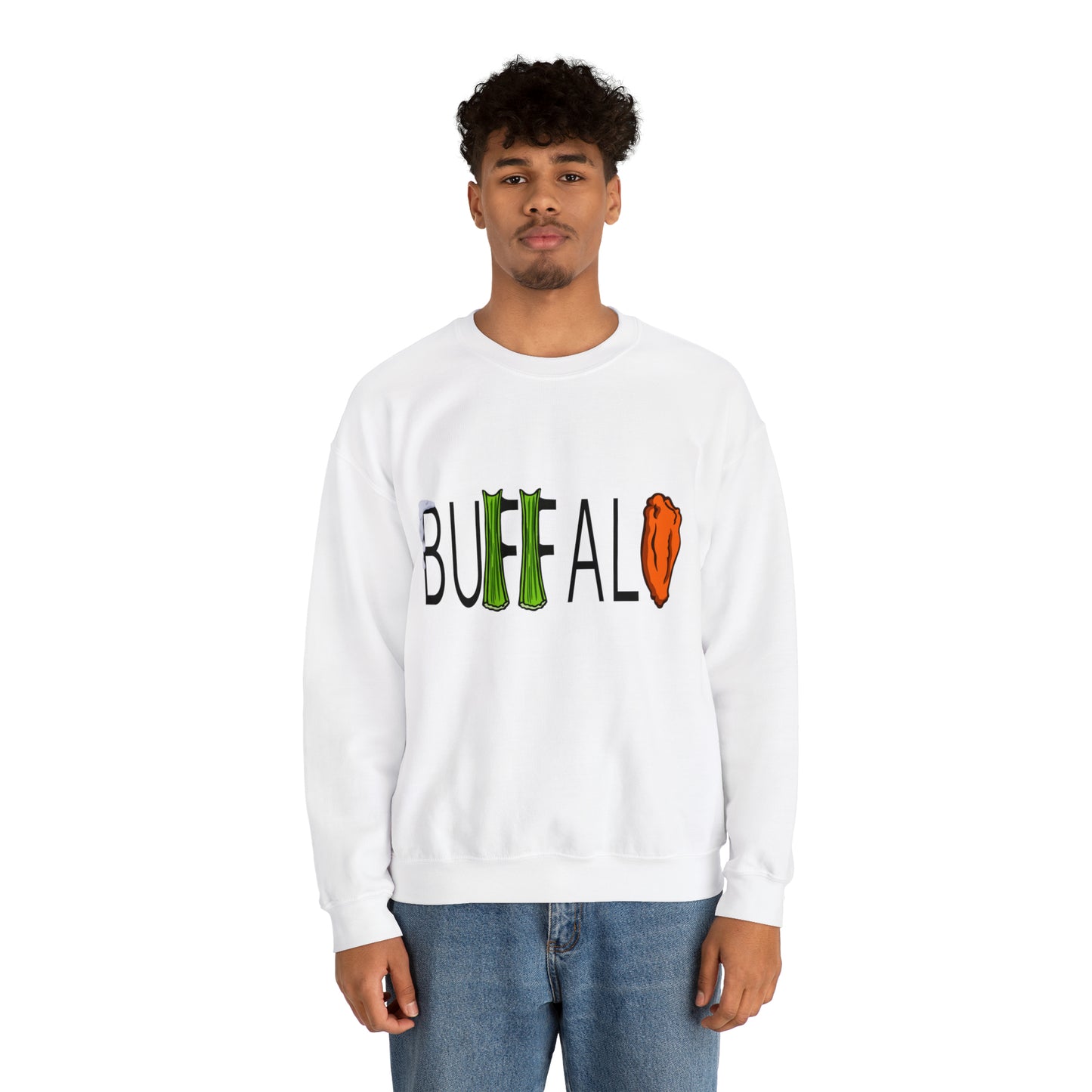 Buffalo Wing and Celery Unisex Heavy Blend™ Crewneck Sweatshirt