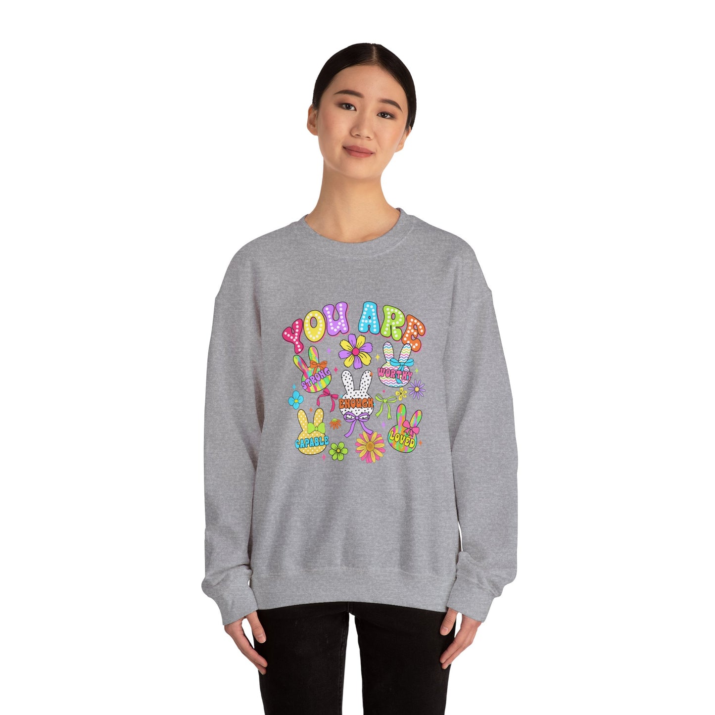 You Are Amazing Crewneck Sweatshirt - Colorful Unisex Heavy Blend™