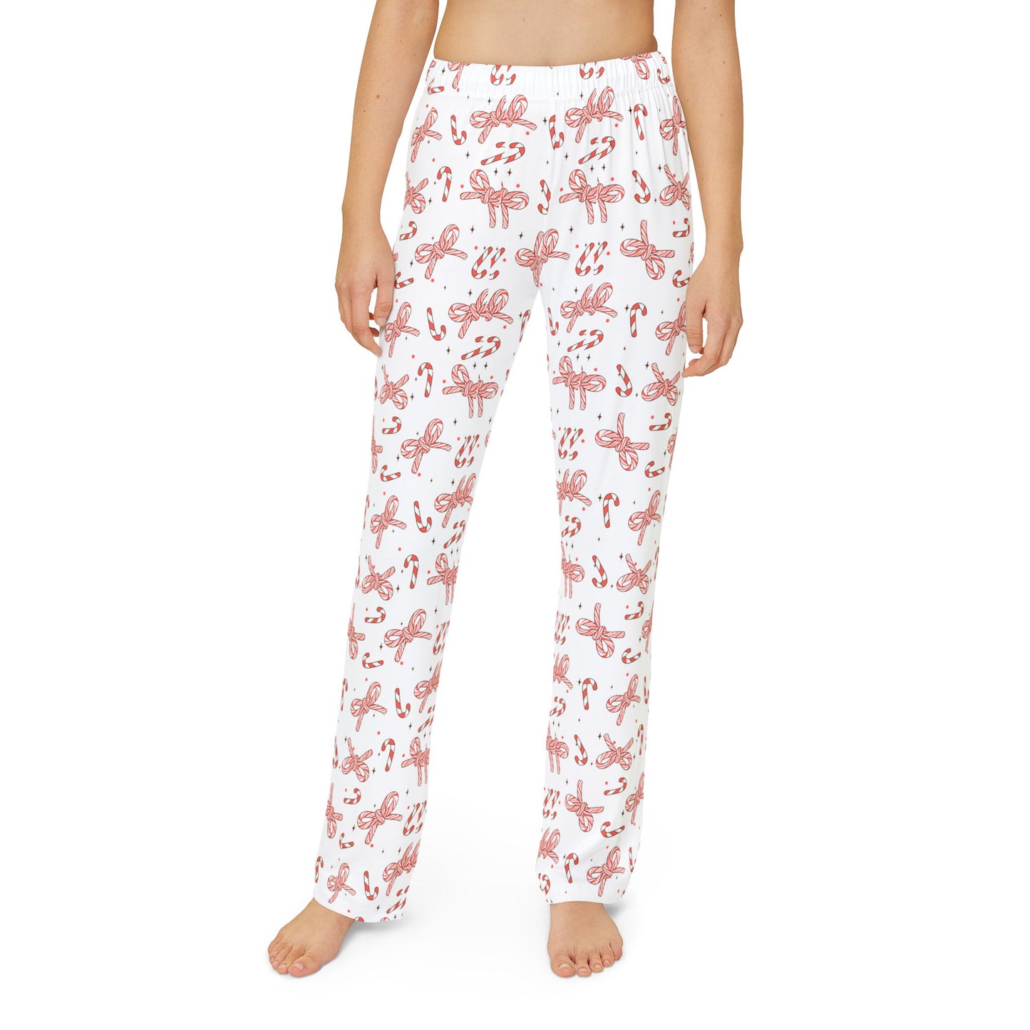 Candy Cane Ribbons Kids Pajama Pants