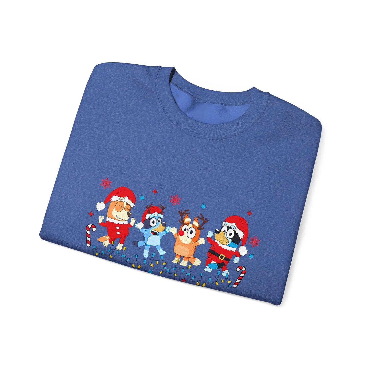 Heeler Family Dancing Christmas Unisex Heavy Blend™ Crewneck Sweatshirt