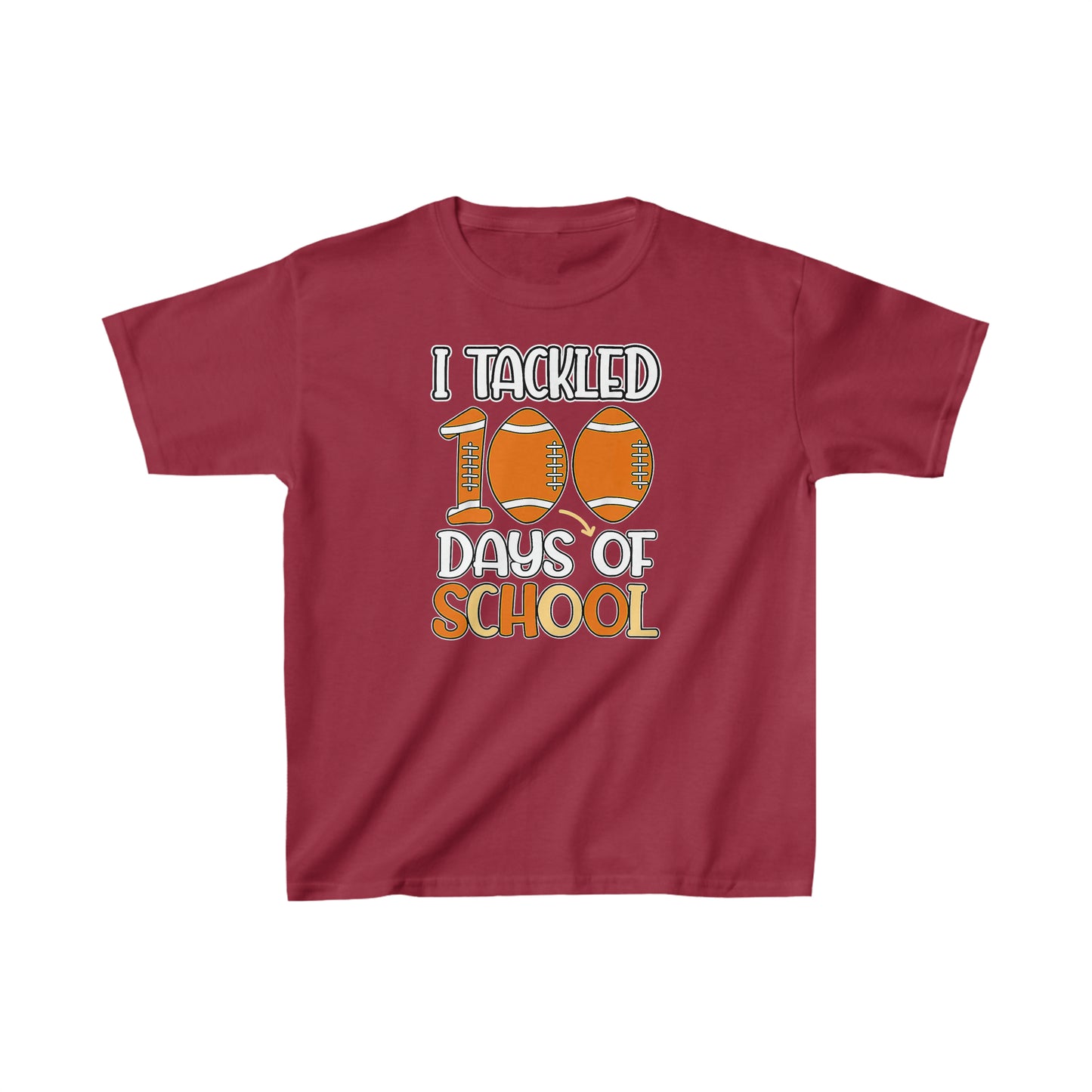 I Tackled 100 Days of School 1 Kids Heavy Cotton™ Tee