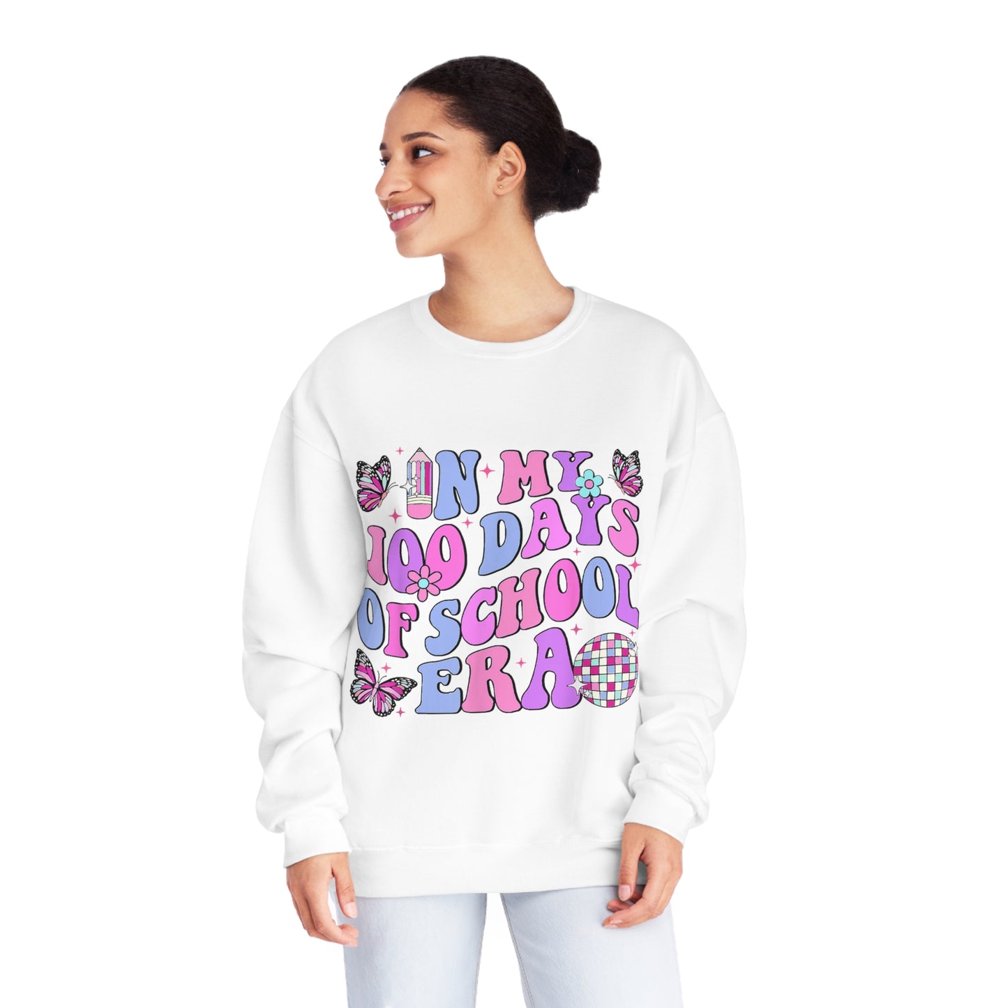 In My 100 Days of School Era 1 Unisex NuBlend® Crewneck Sweatshirt