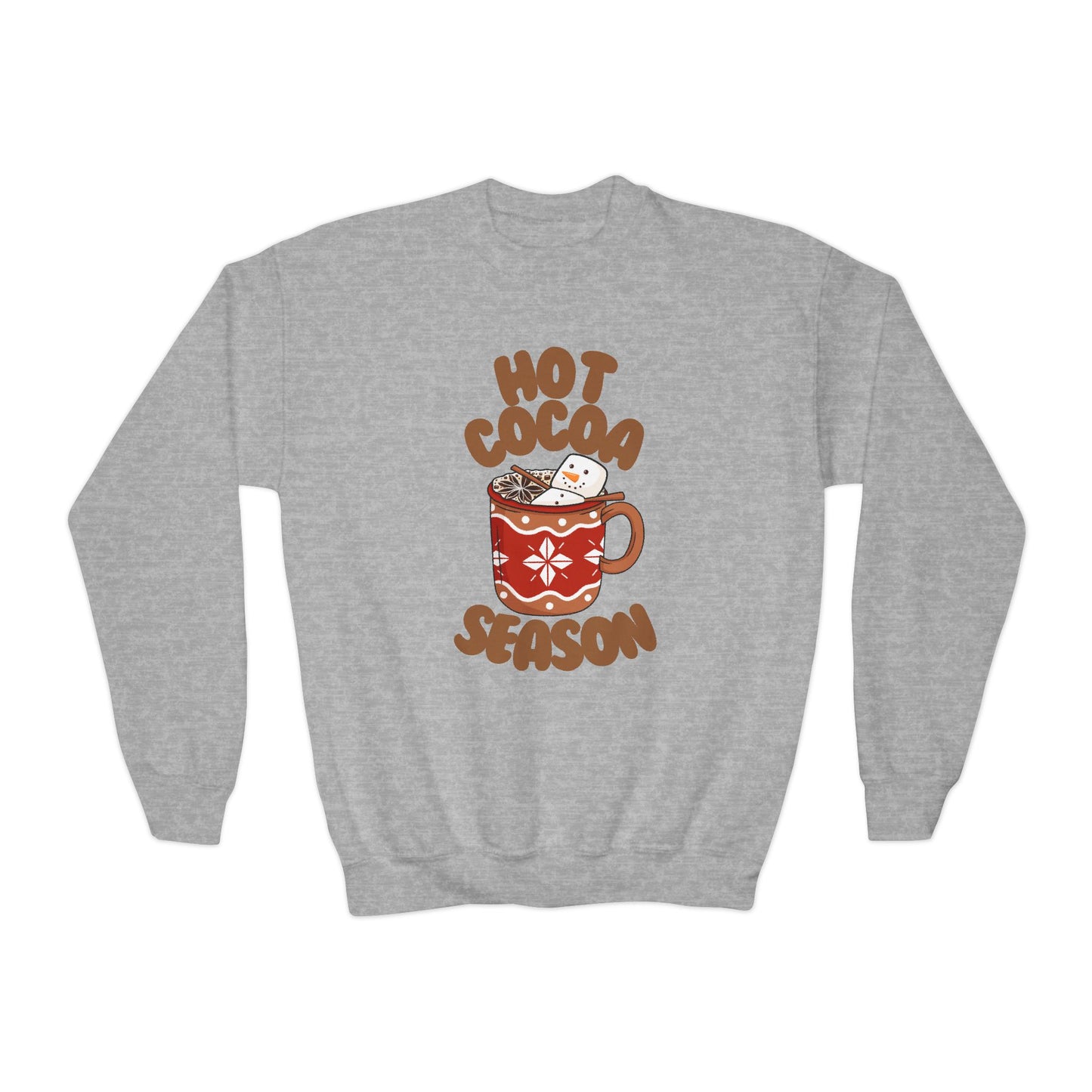 Hot Cocoa Season Youth Crewneck Sweatshirt
