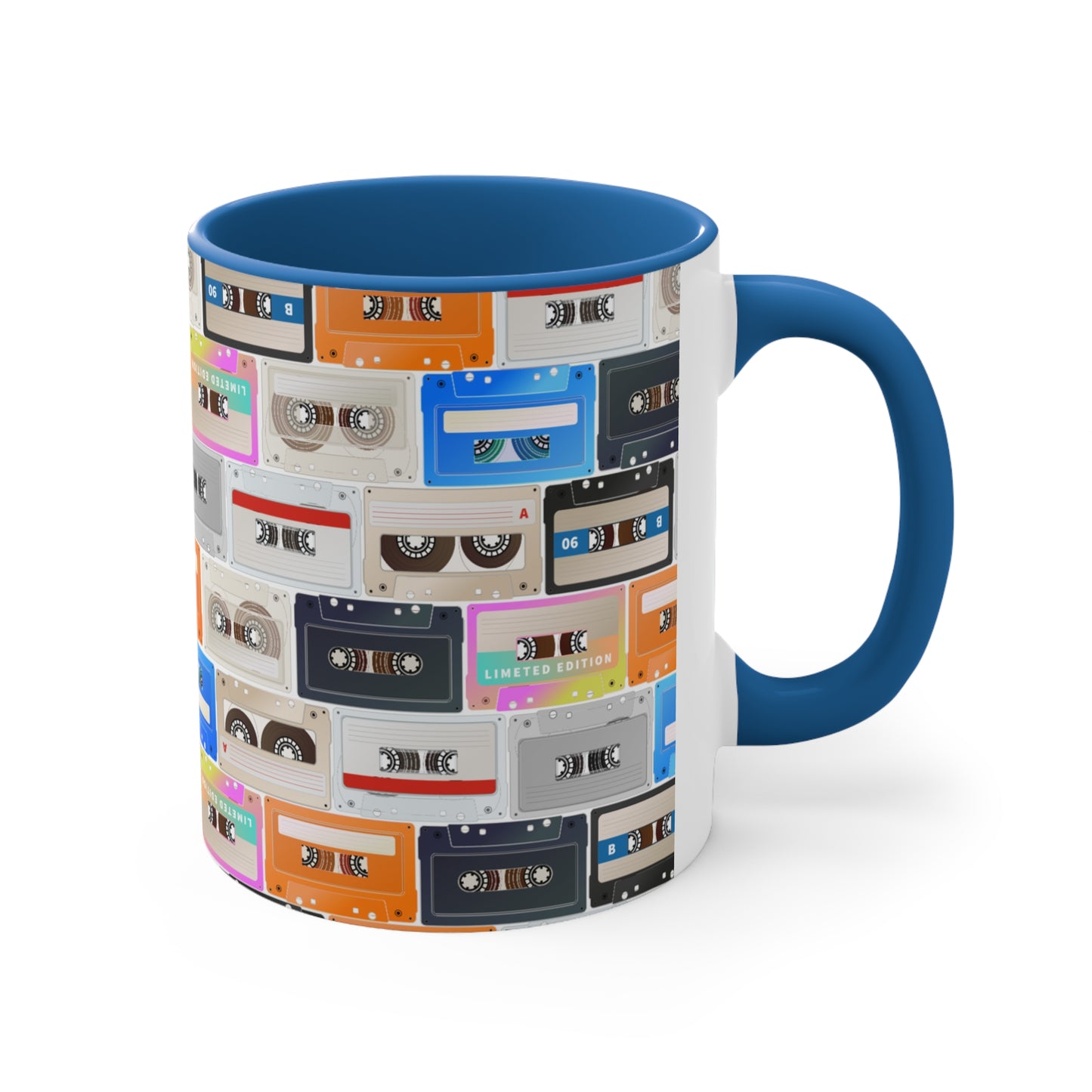 Cassette Design 1 Accent Coffee Mug, 11oz