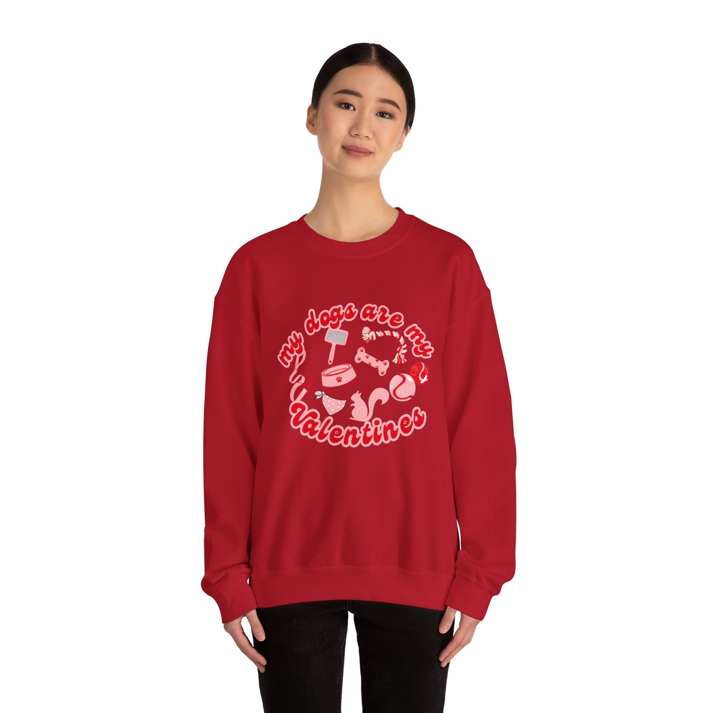 My Dogs Are My Valentines Unisex Heavy Blend™ Crewneck Sweatshirt