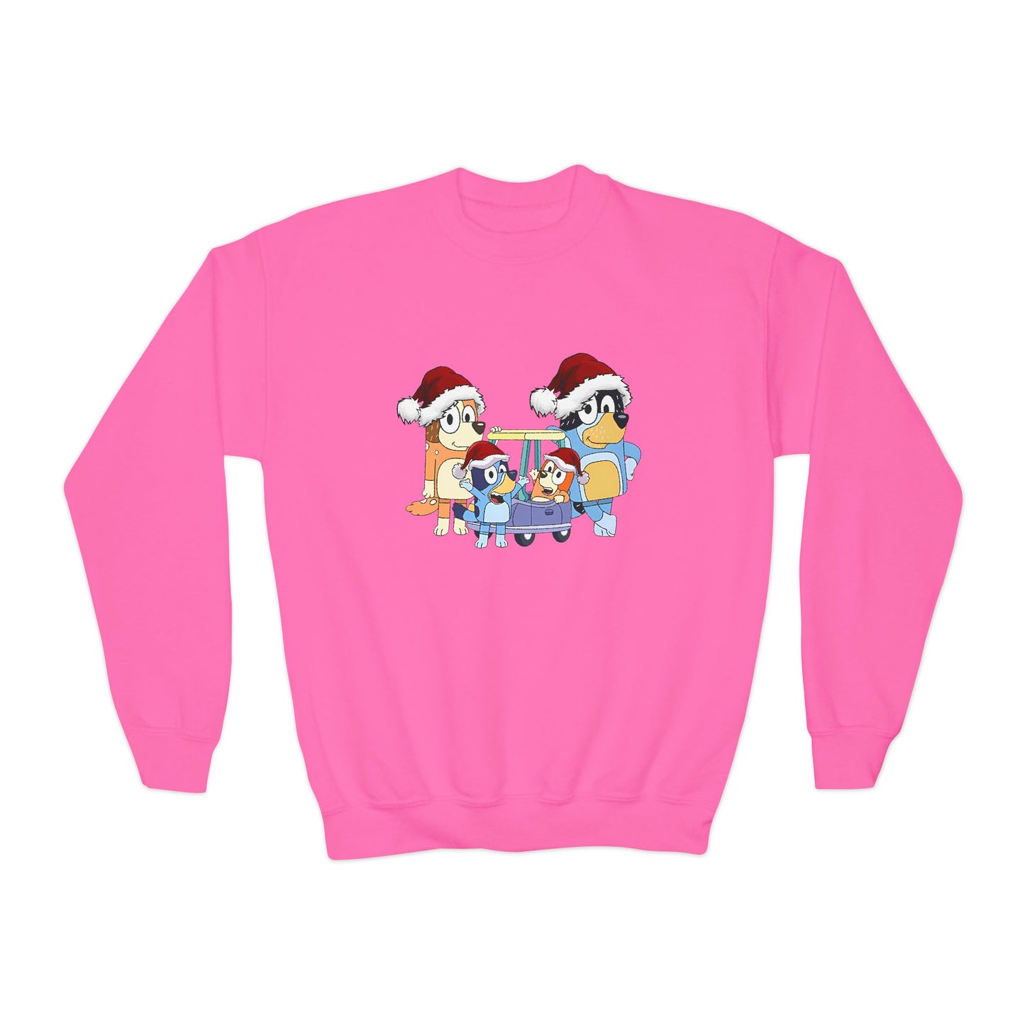 Heeler Family Christmas Youth Crewneck Sweatshirt