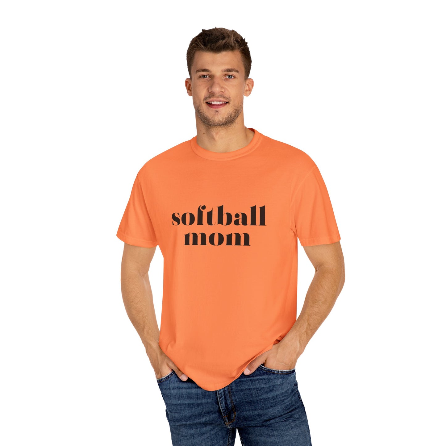 Softball Mom Unisex Garment-Dyed T-shirt