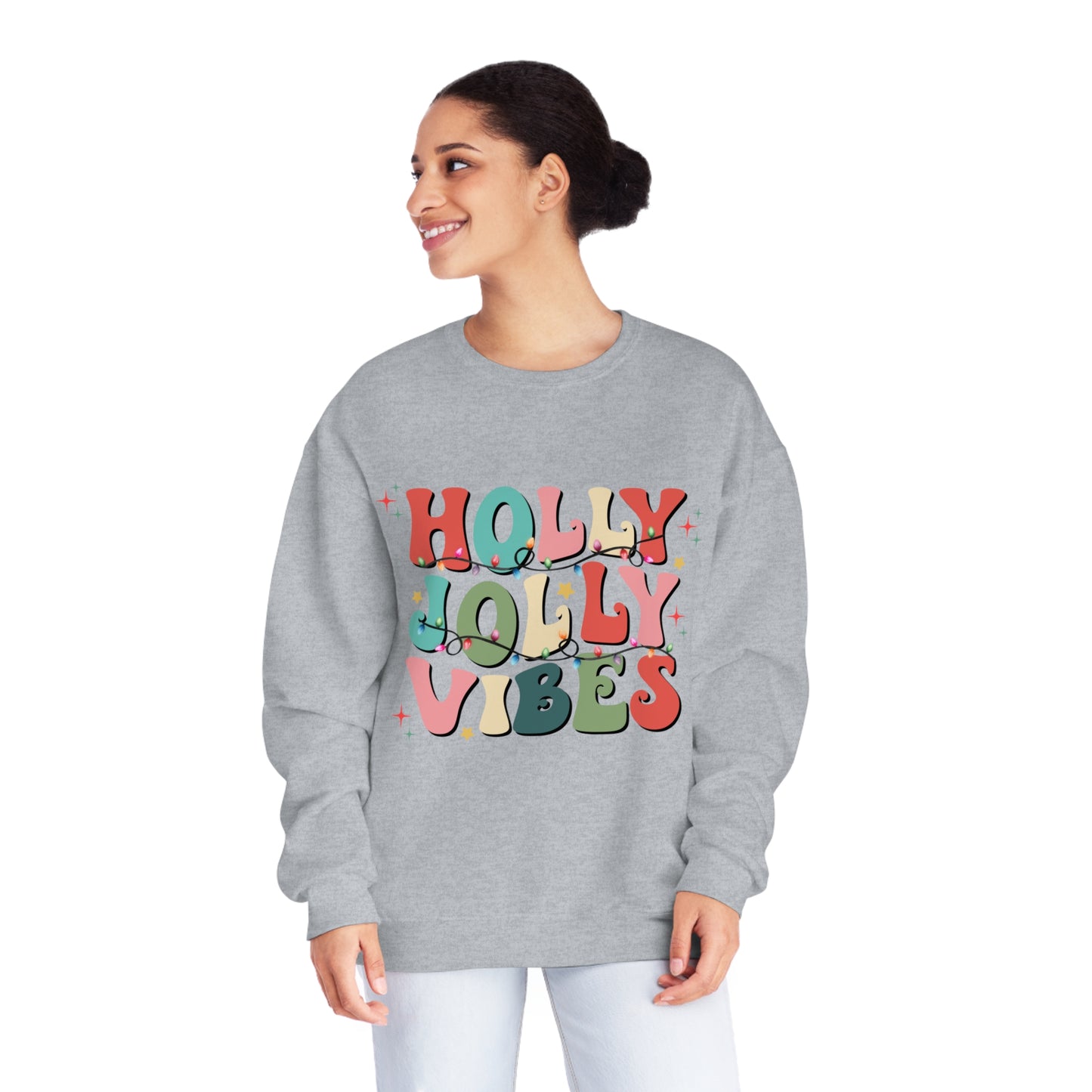Holly Jolly Vibes Unisex NuBlend® Crewneck Sweatshirt