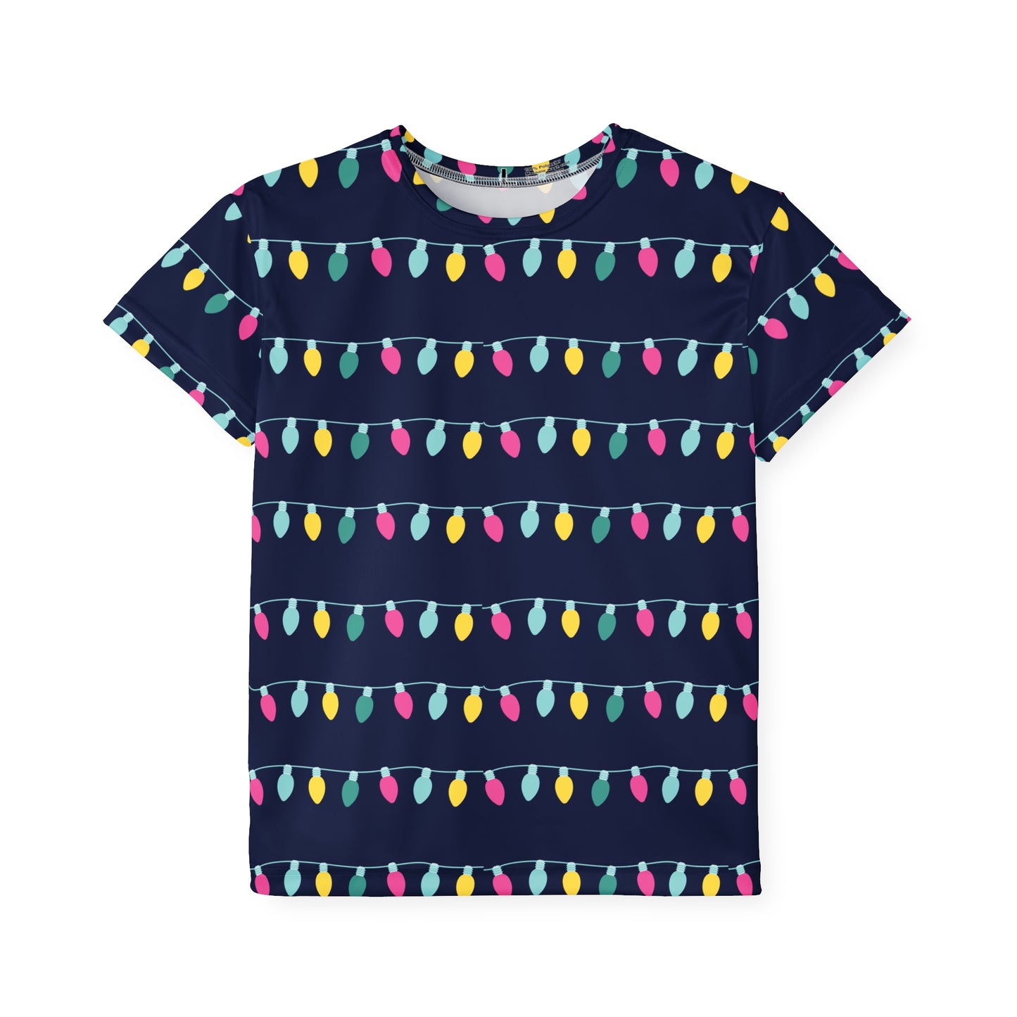 Christmas Lights Kids Jersey Knit Pajama Top