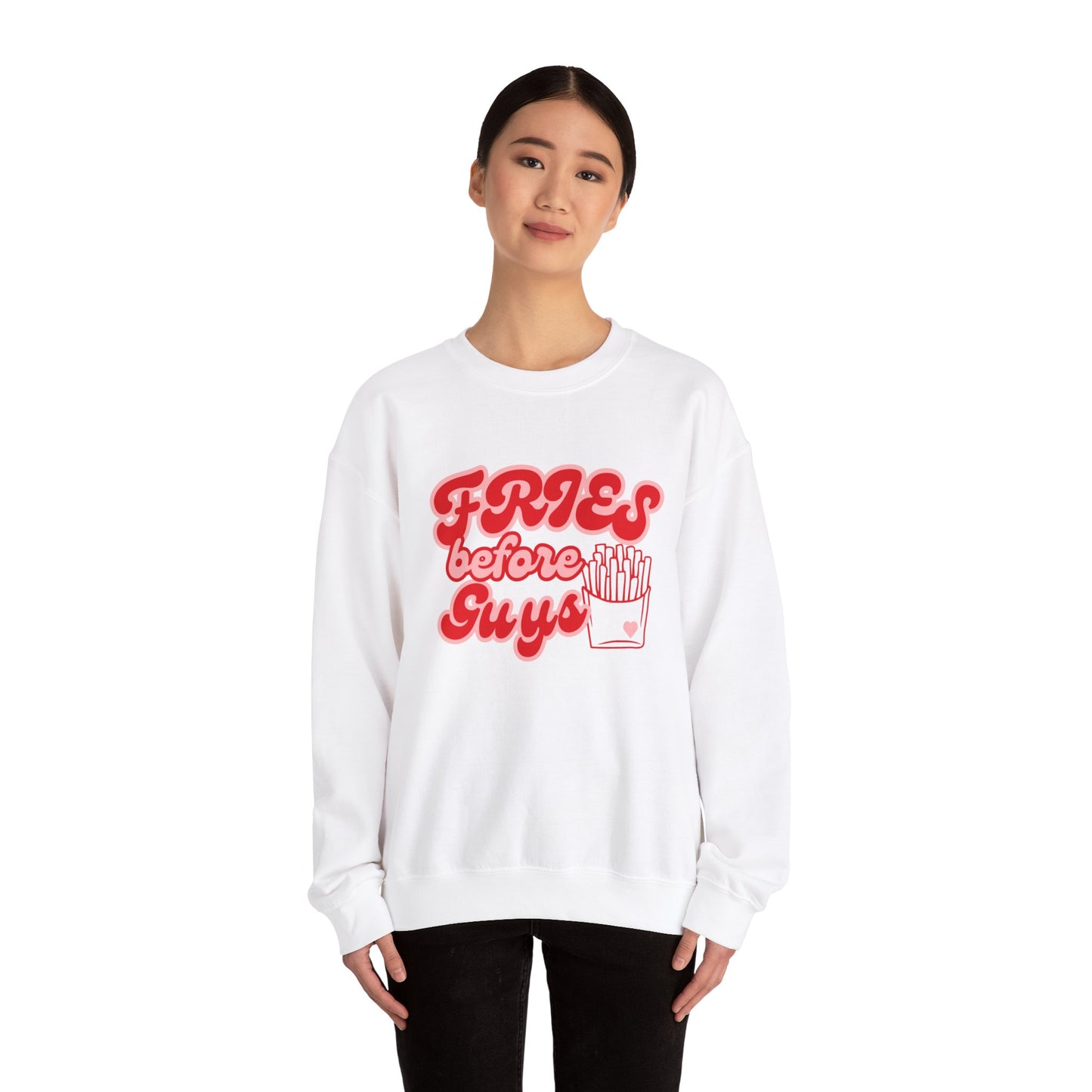 Fries Before Guys Unisex Heavy Blend™ Crewneck Sweatshirt