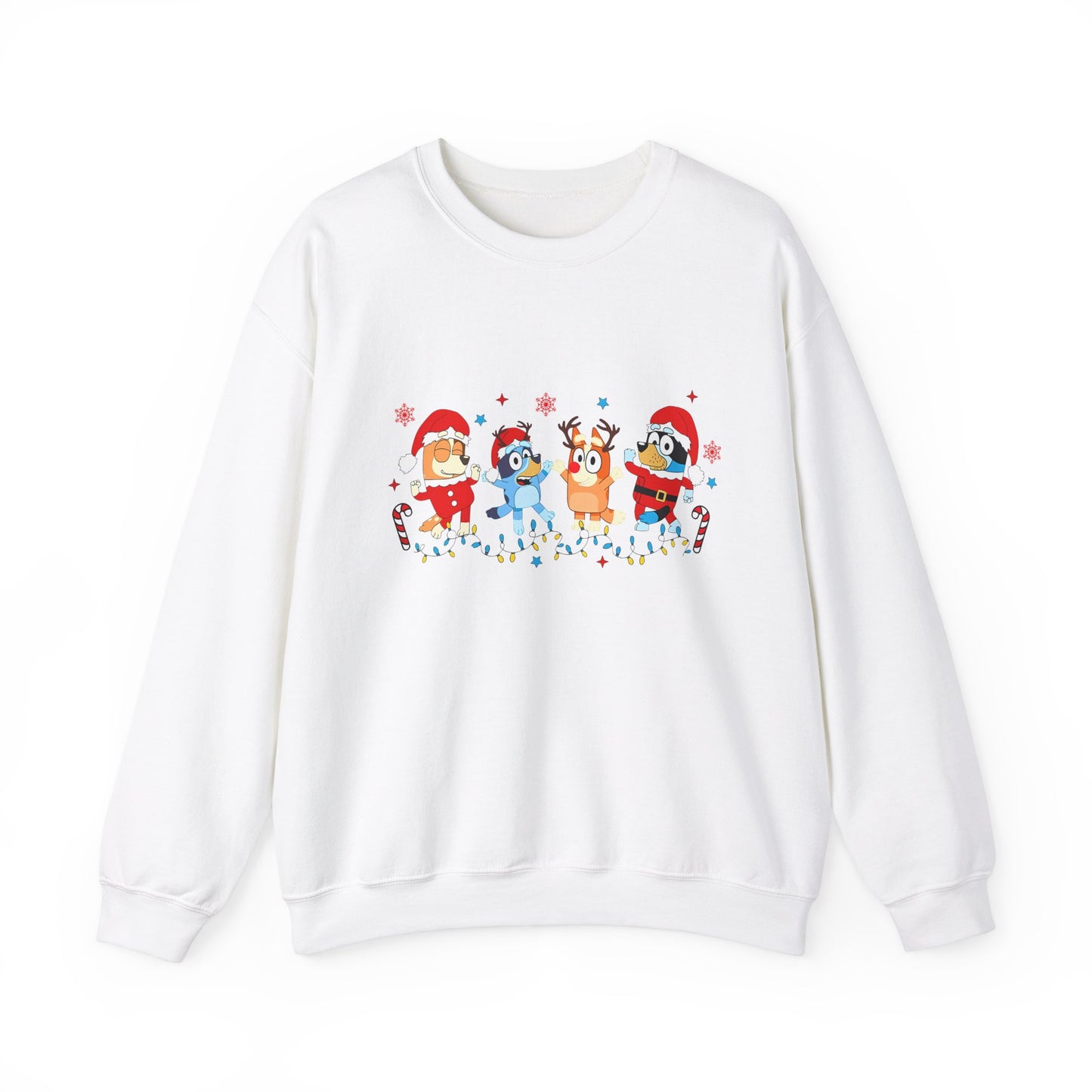 Heeler Family Dancing Christmas Unisex Heavy Blend™ Crewneck Sweatshirt