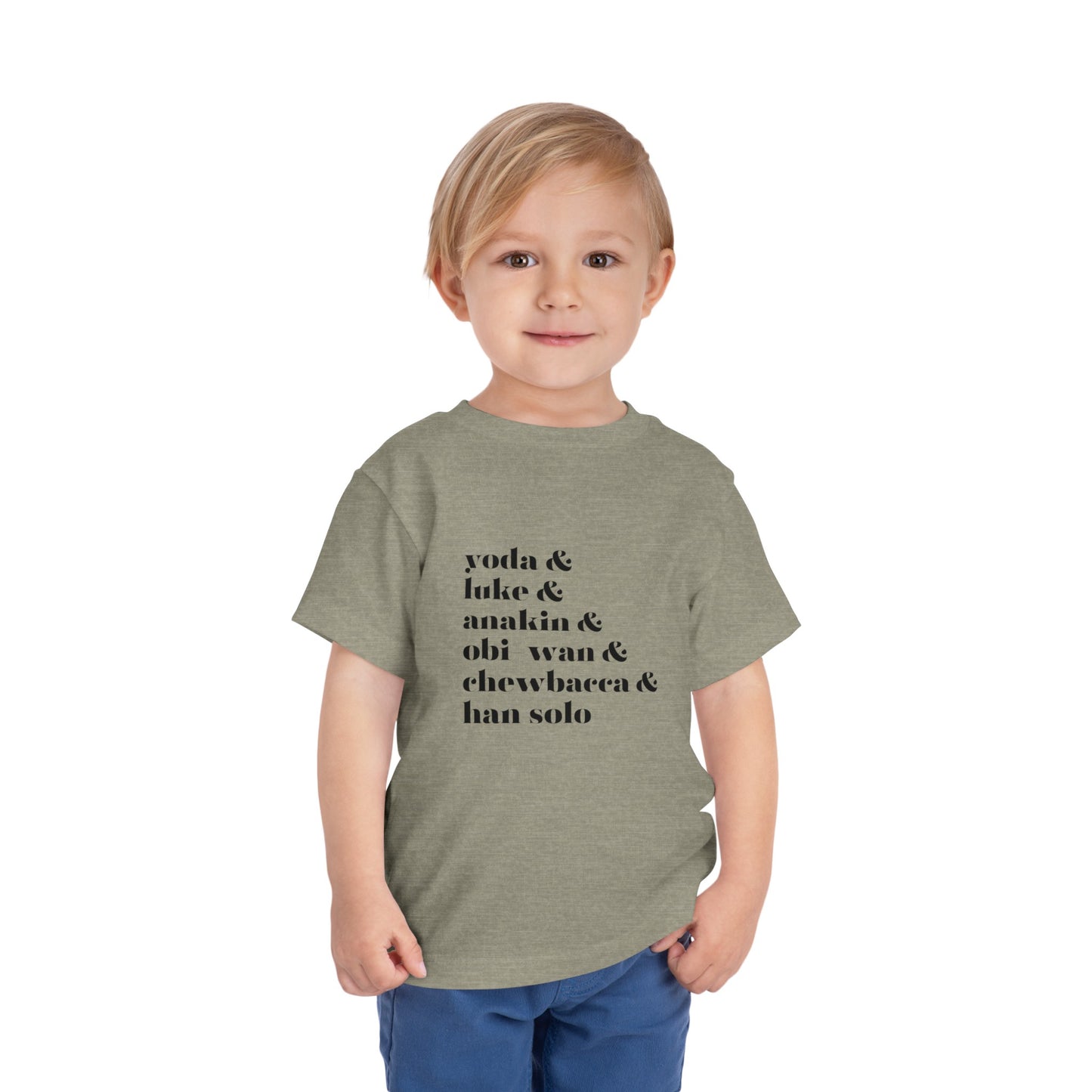 Yoda Luke Anakin Toddler Short Sleeve Tee