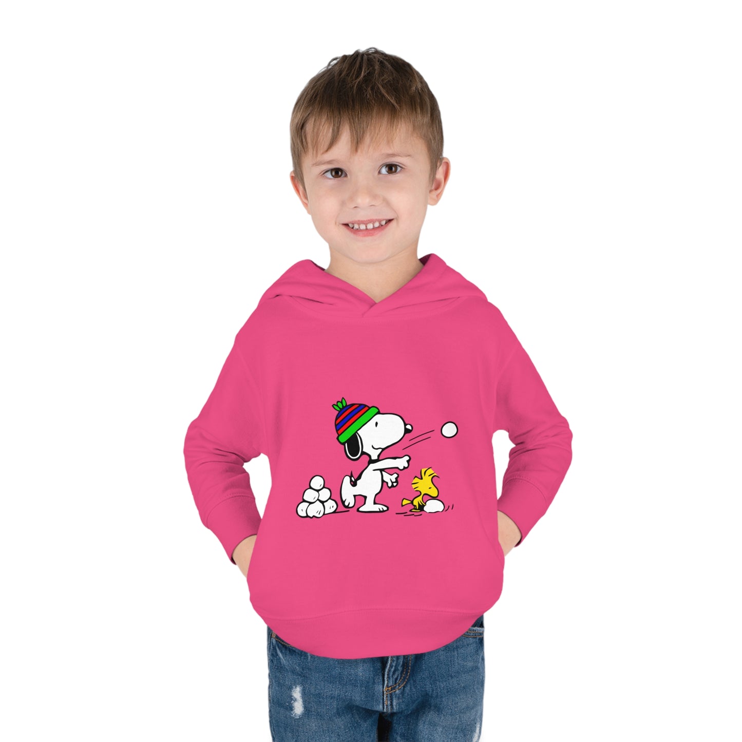 Snoopy Snowballs Toddler Pullover Fleece Hoodie