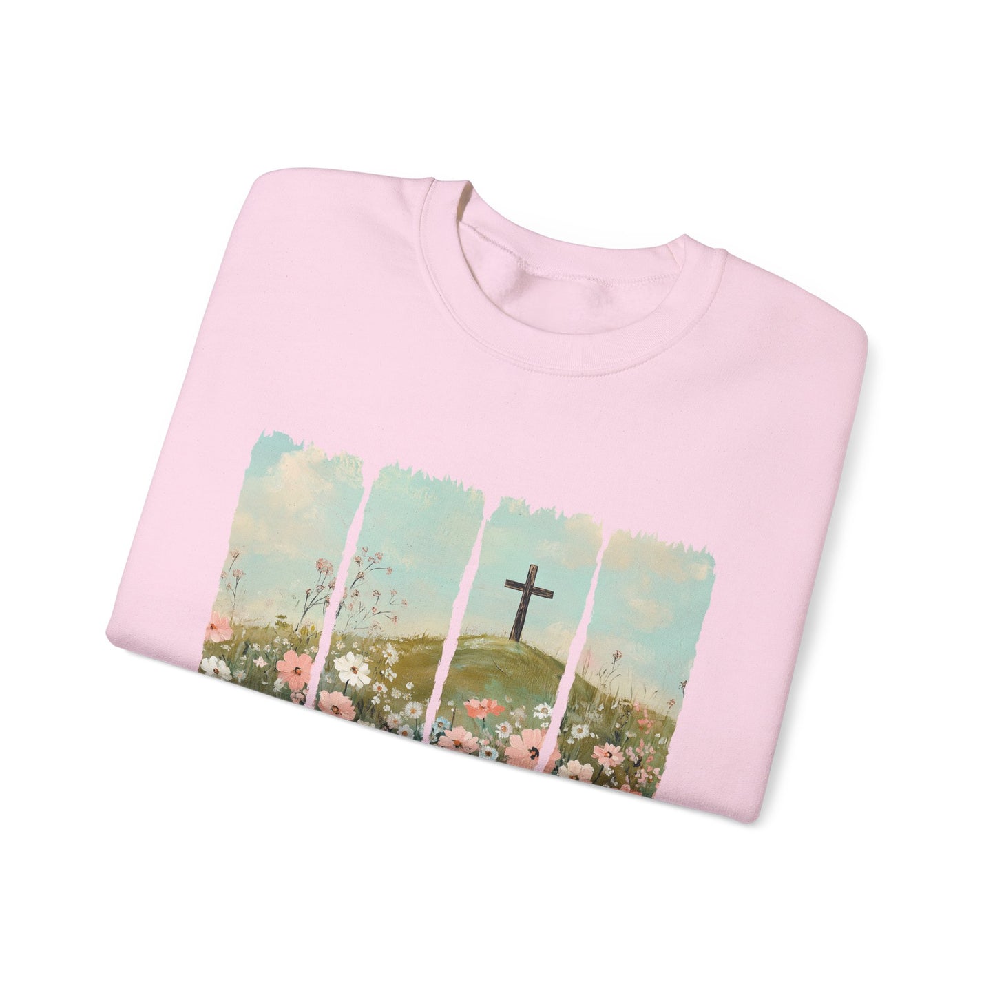 He Is Risen Crewneck Sweatshirt – Christian Inspirational Sweatshirt for Easter and Everyday Wear