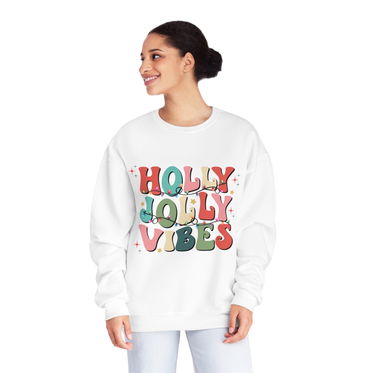 Holly Jolly Vibes Unisex NuBlend® Crewneck Sweatshirt