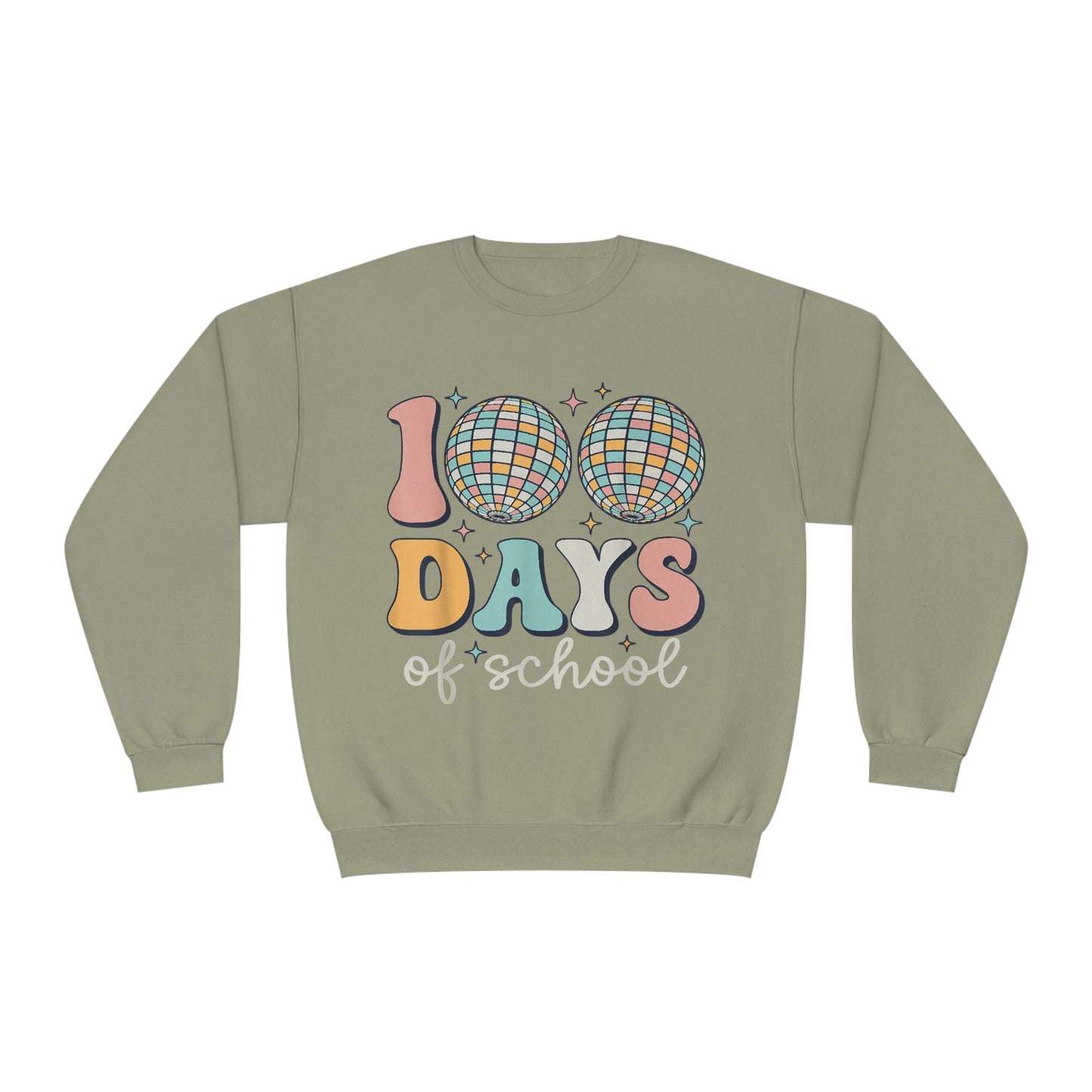 100 Days of School disco Balls Unisex NuBlend® Crewneck Sweatshirt