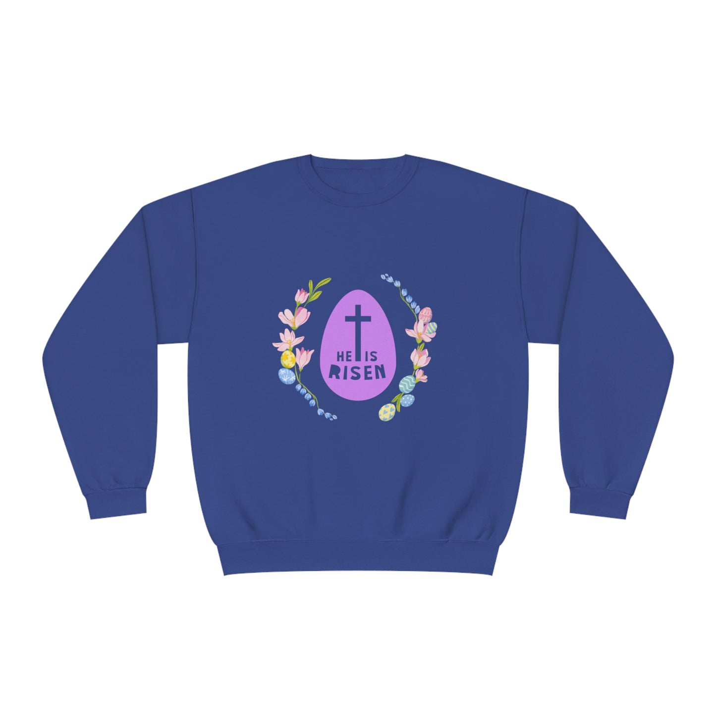 He Is Risen Easter Egg Unisex NuBlend® Crewneck Sweatshirt