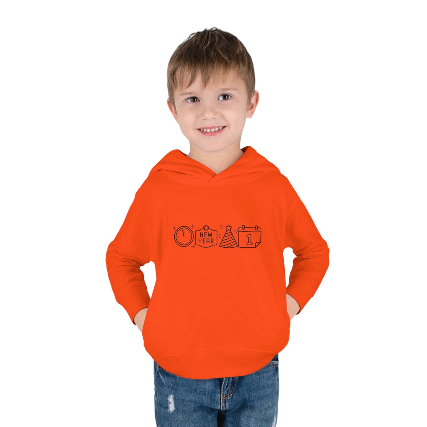 Simple New Years Symbols Toddler Pullover Fleece Hoodie