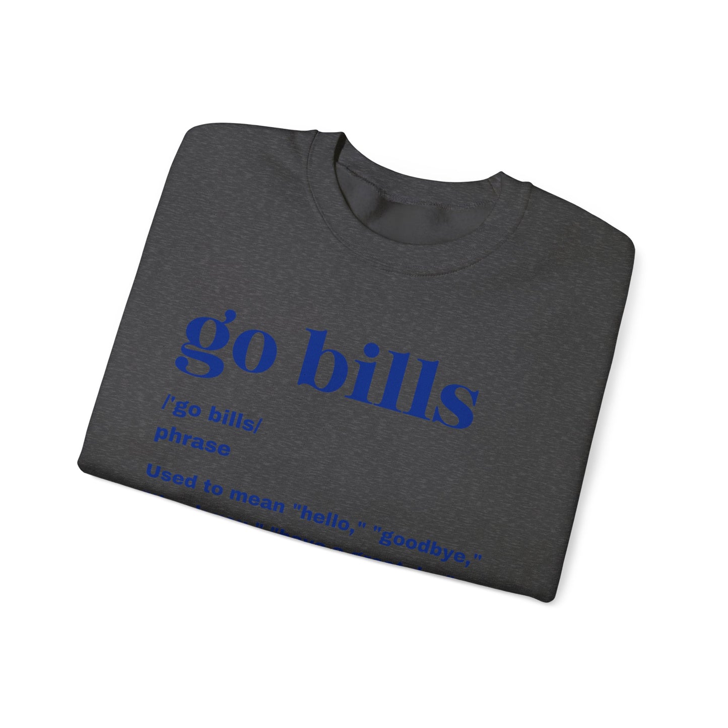 Go Bills Blue Unisex Heavy Blend™ Crewneck Sweatshirt
