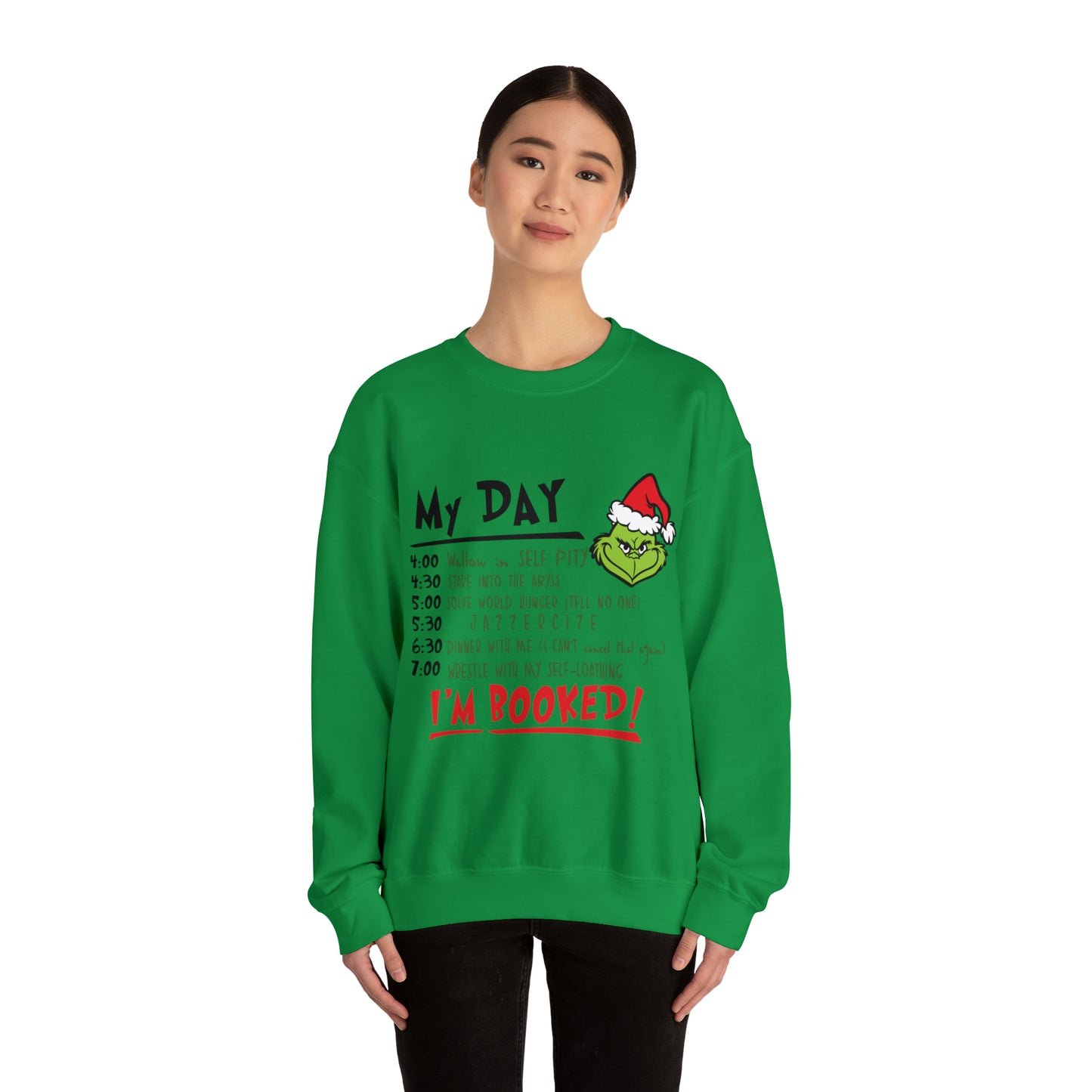 Grinch Schedule Unisex Heavy Blend™ Crewneck Sweatshirt