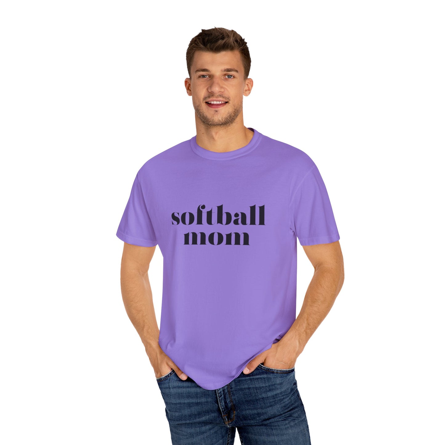 Softball Mom Unisex Garment-Dyed T-shirt