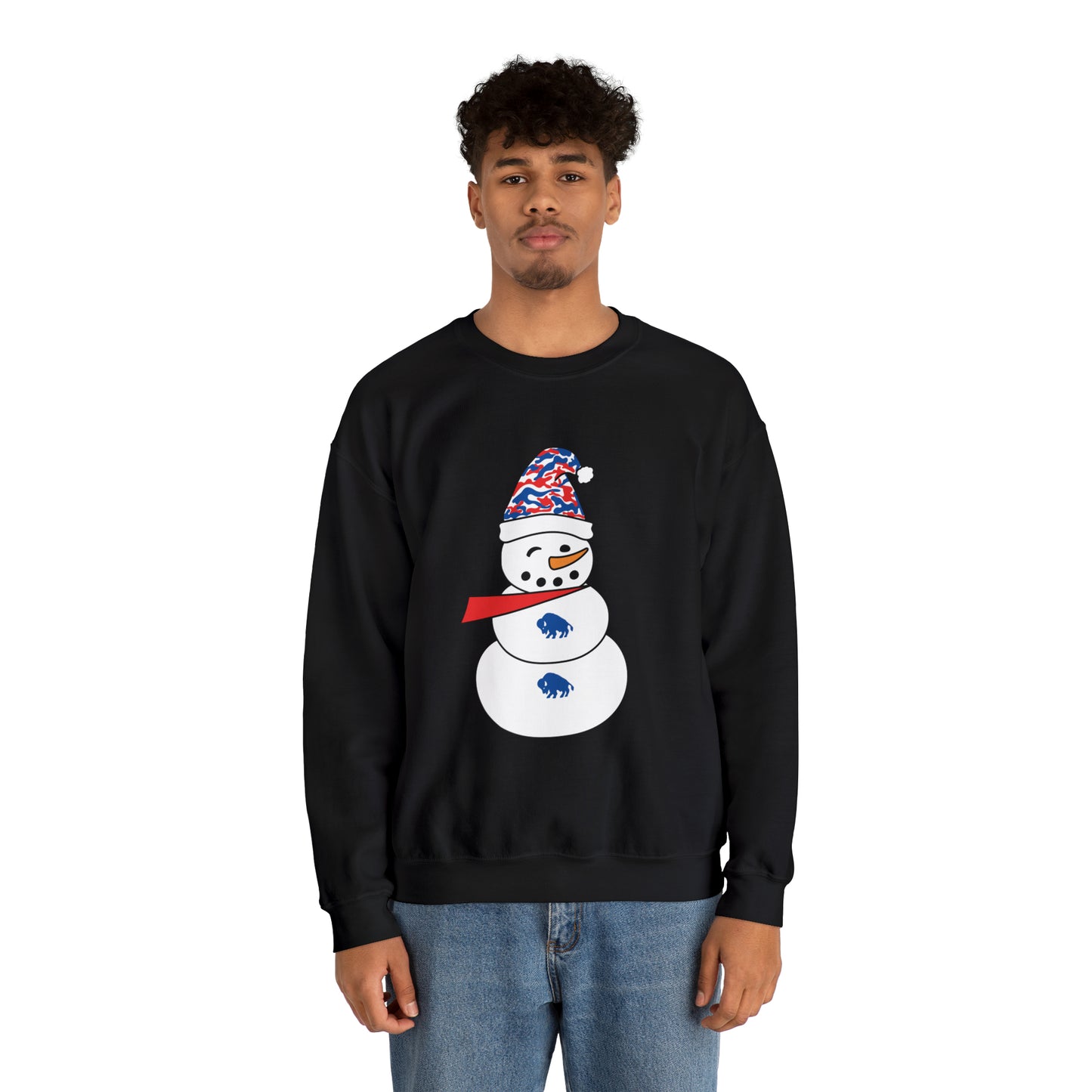 Buffalo Bills Snowman Unisex Heavy Blend™ Crewneck Sweatshirt