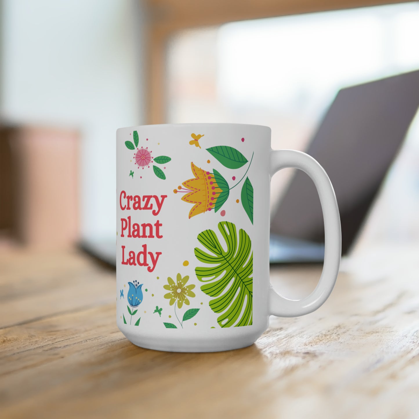 Crazy Plant Lady White Ceramic Mug 15oz