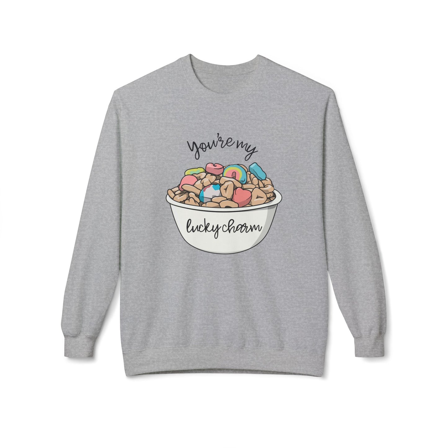 Cursive You're My Lucky Charm Unisex Midweight Softstyle Fleece Crewneck Sweatshirt