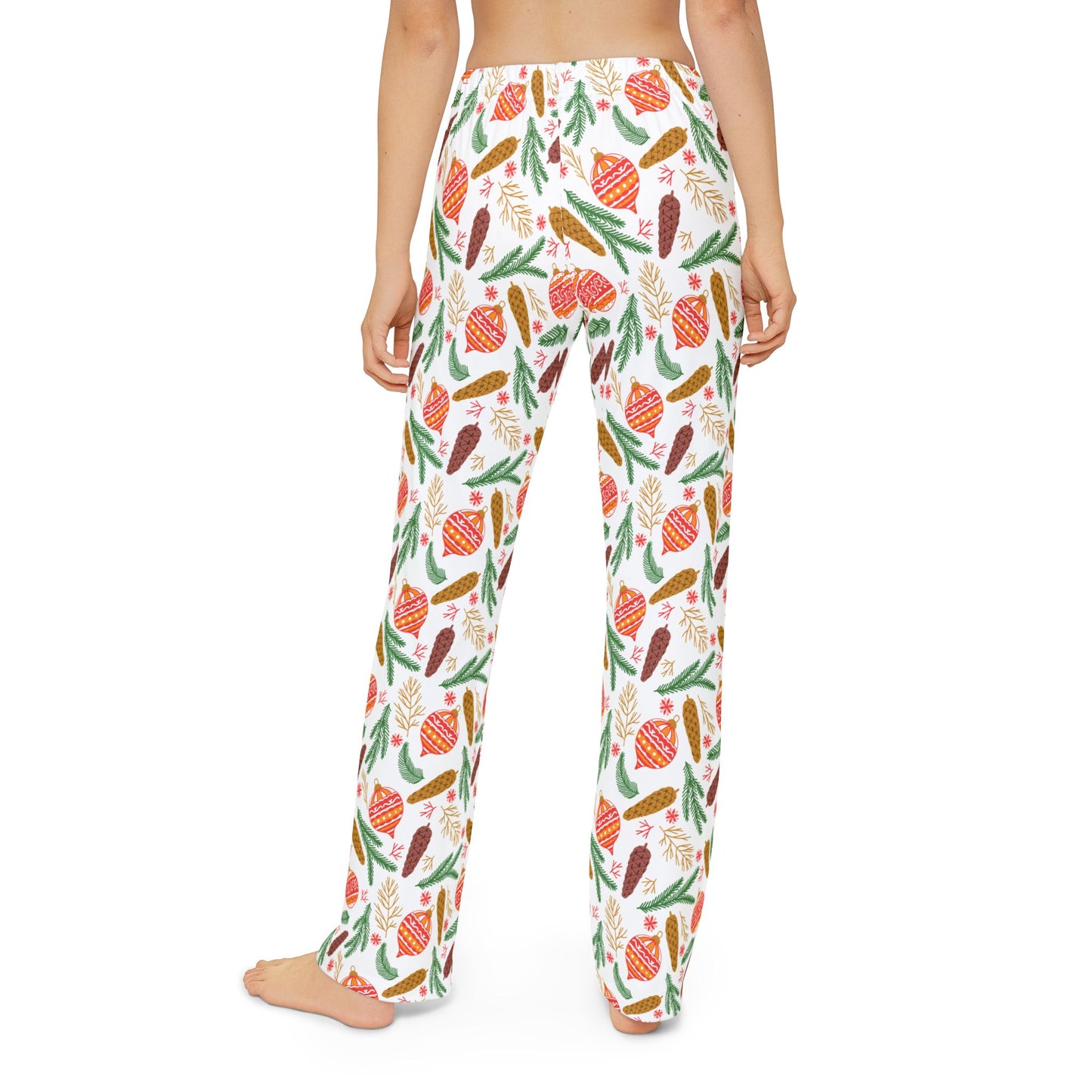 Festive Ornaments and Pinecones Kids Pajama Pants (AOP)