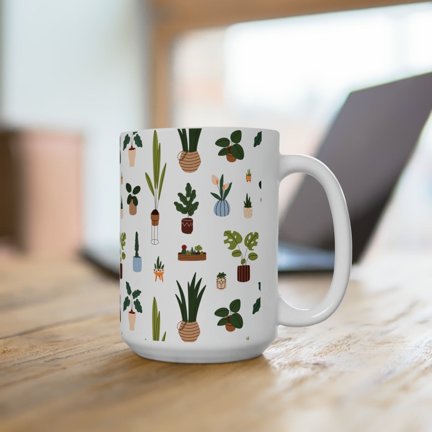 House Plants in Different Sizes Ceramic Mug 15oz