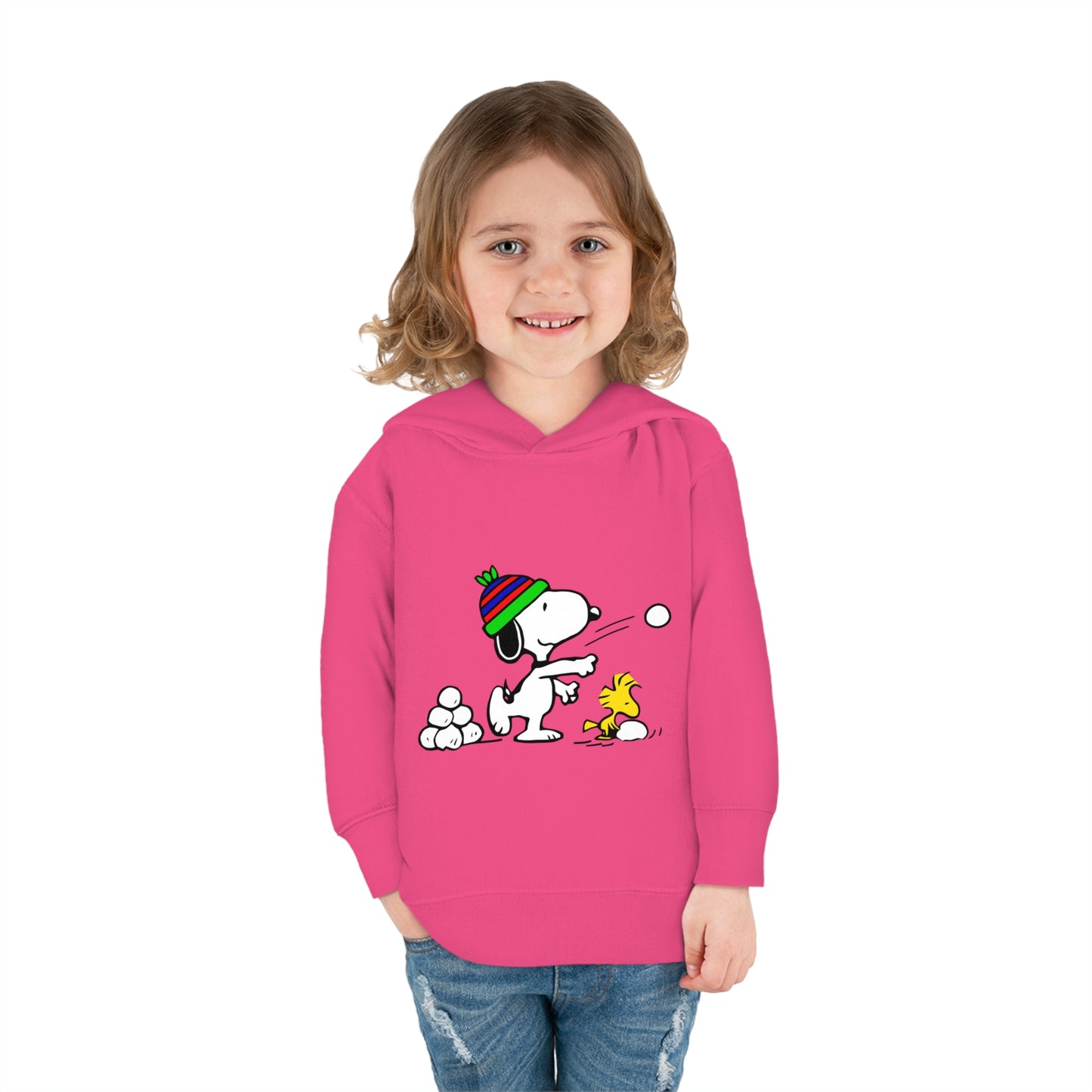 Snoopy Snowballs Toddler Pullover Fleece Hoodie