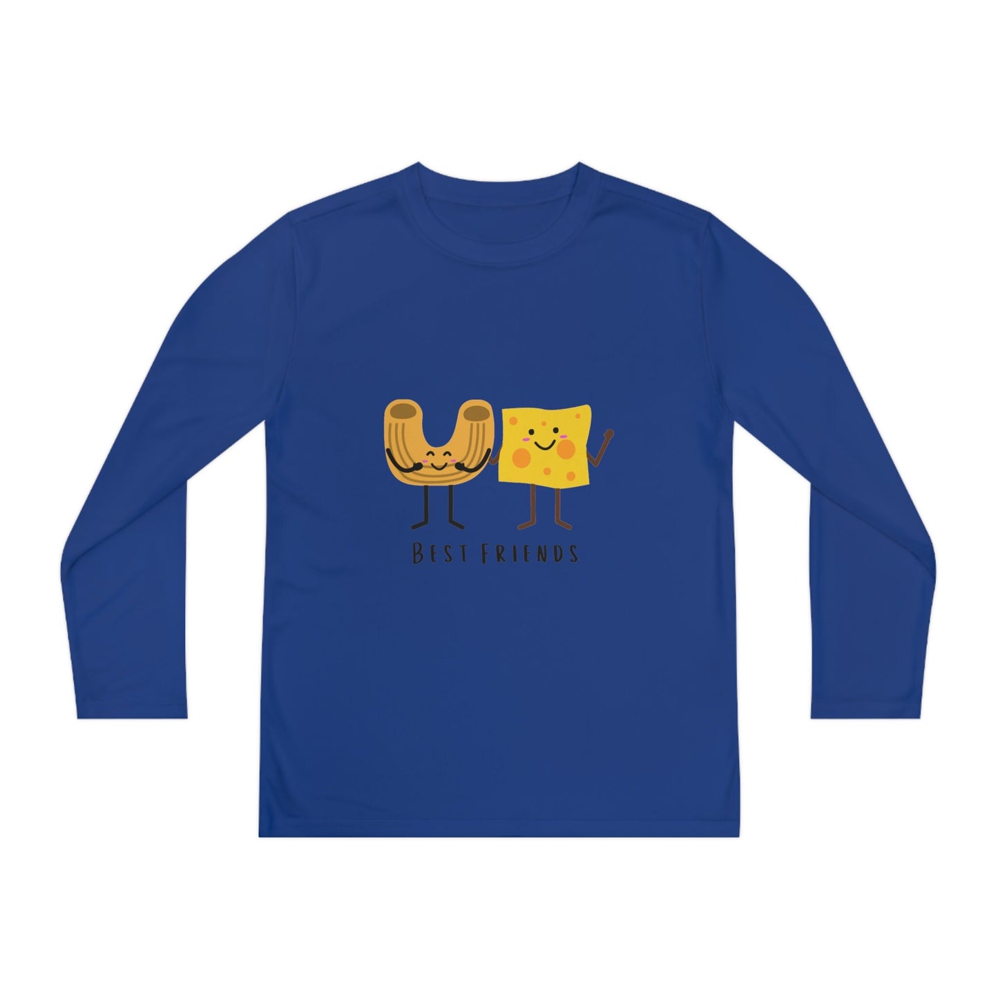 Macaroni and Cheese Best Friends Youth Long Sleeve Competitor Tee