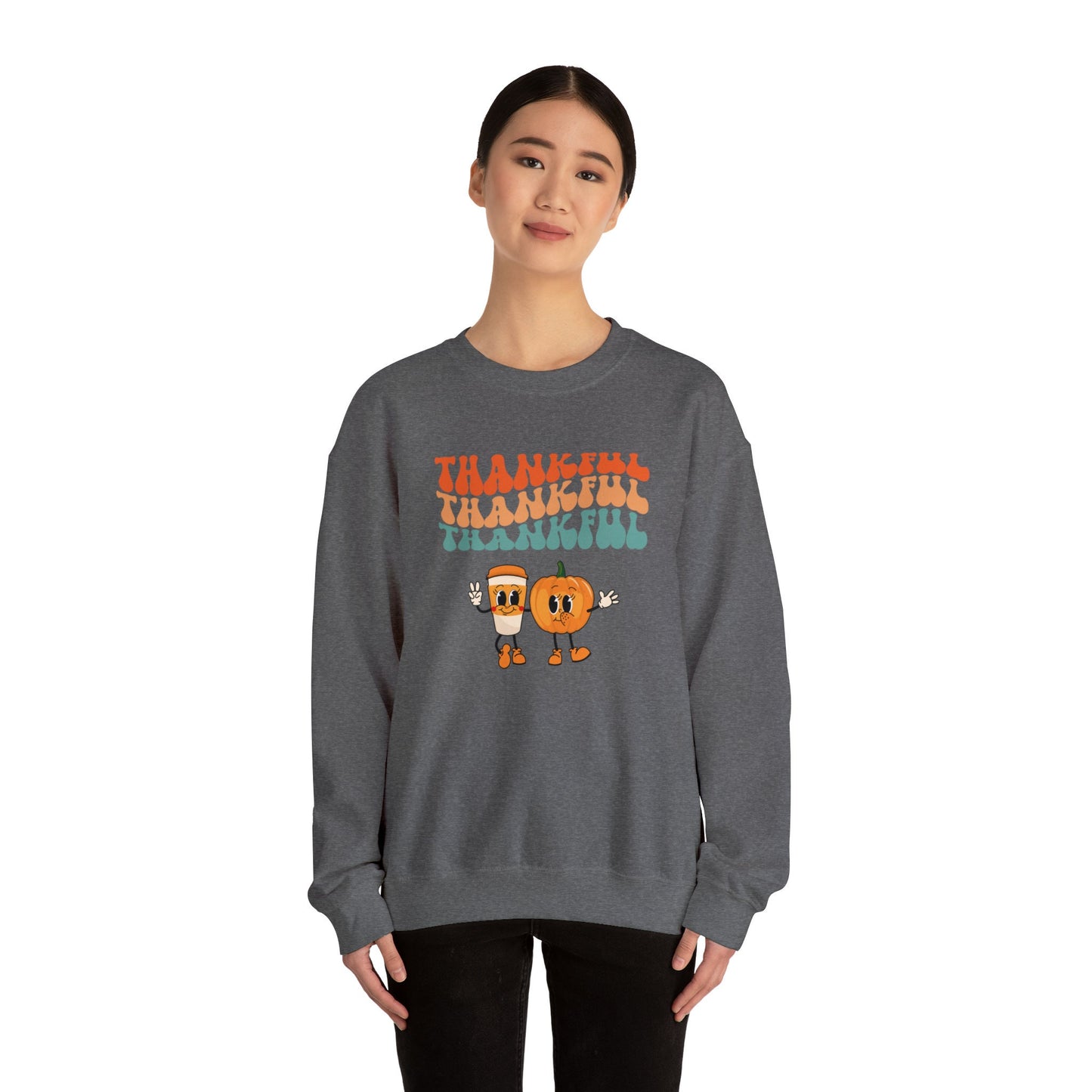 Thankful Thankful Thankful Unisex Heavy Blend™ Crewneck Sweatshirt