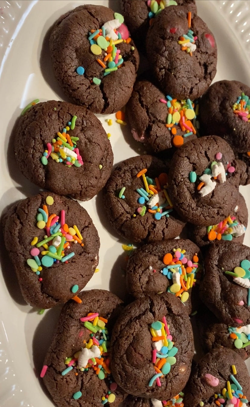 Double Chocolate M&M Cookies and Chewy Oatmeal M&M Cookies