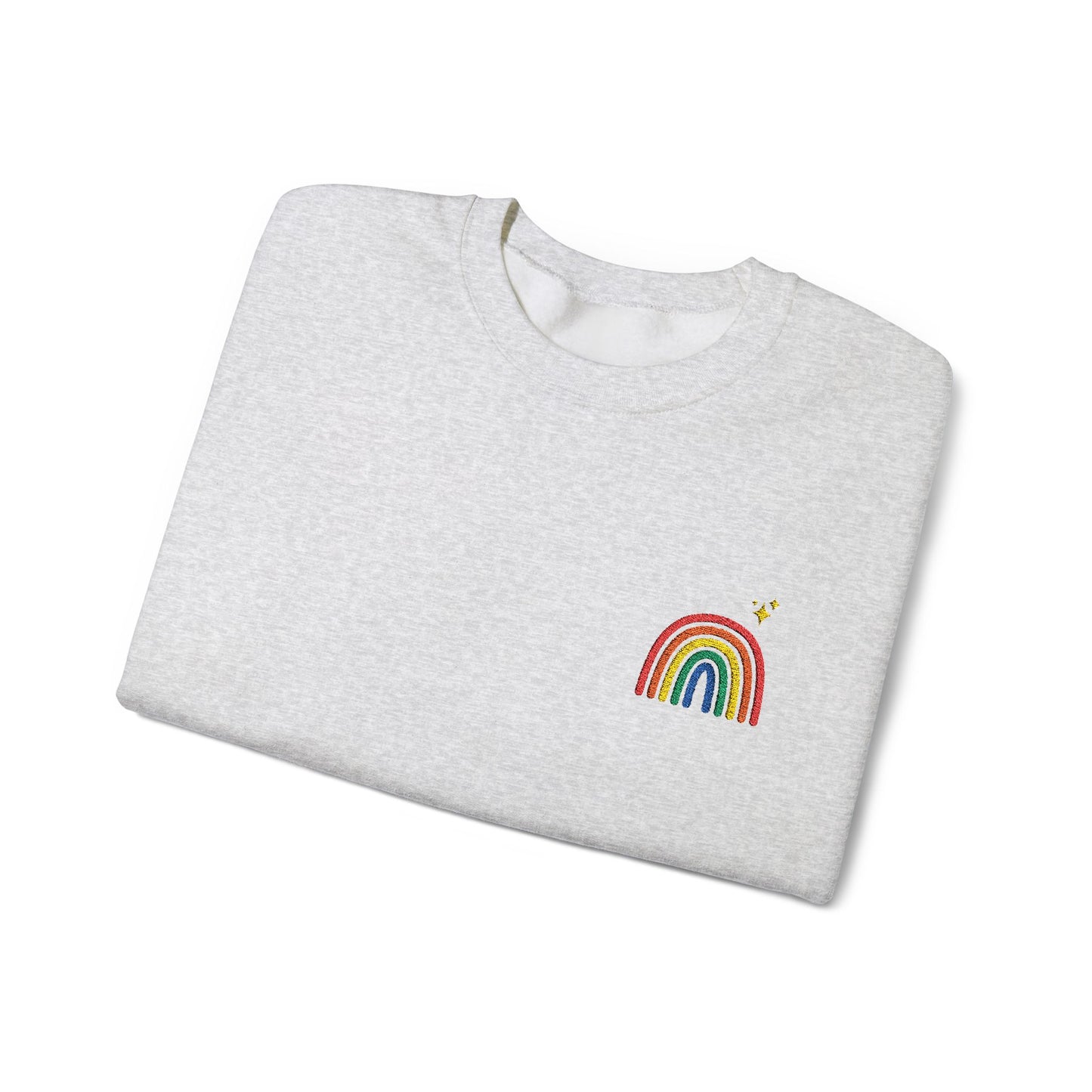 Embroidered Rainbow Unisex Heavy Blend™ Crewneck Sweatshirt