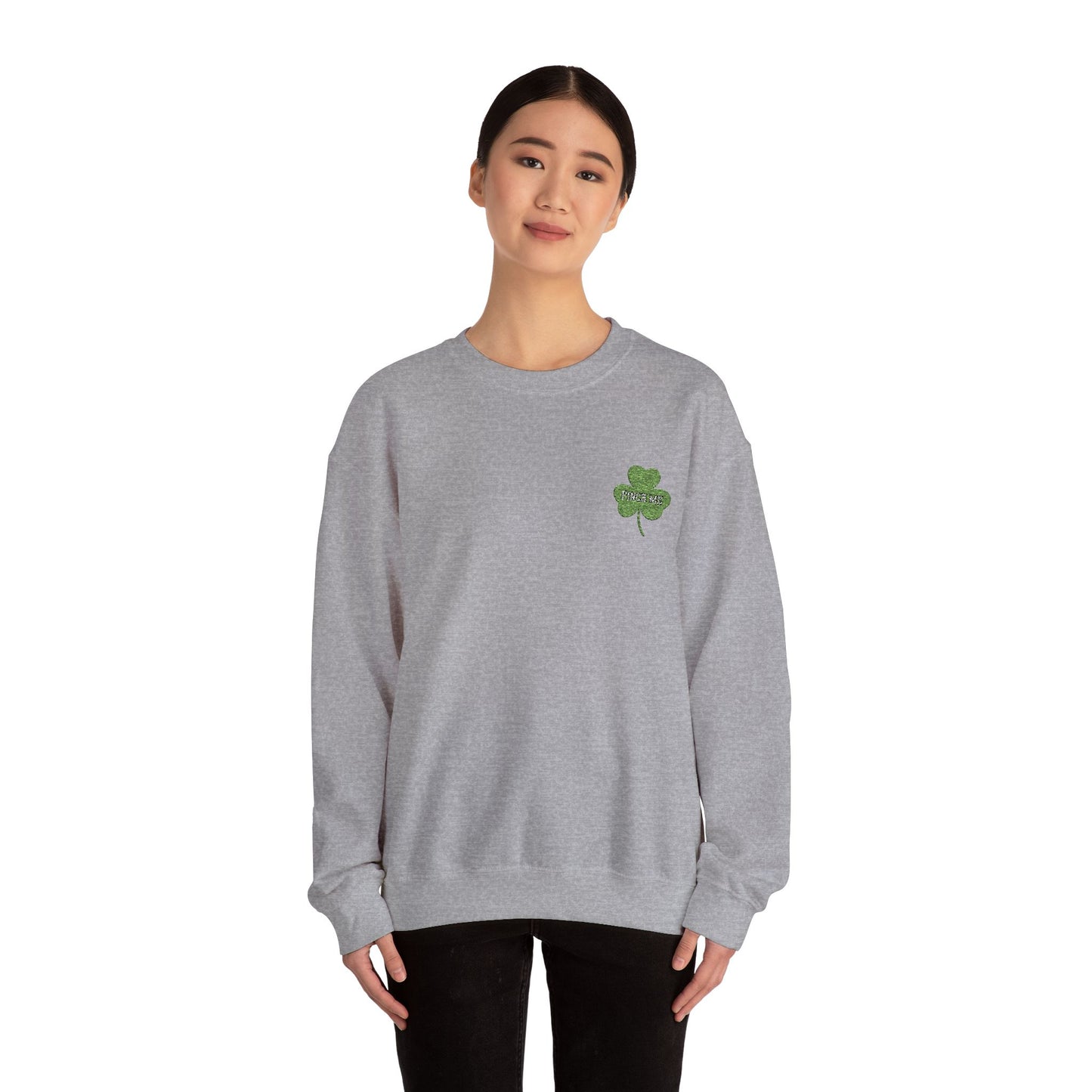 Embroidered Pinch Me Shamrock Unisex Heavy Blend™ Crewneck Sweatshirt