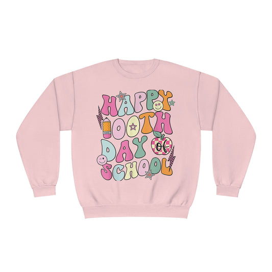 Happy 100th Day of School Design 2 Unisex NuBlend® Crewneck Sweatshirt