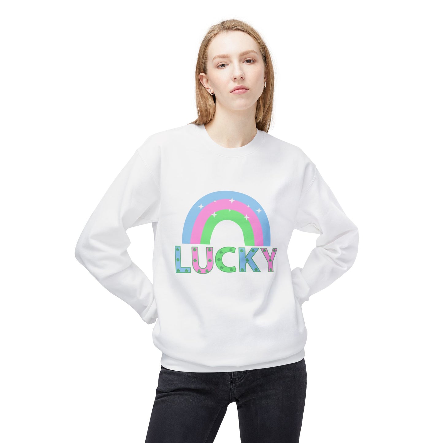 Lucky Unisex Midweight Softstyle Fleece Crewneck Sweatshirt