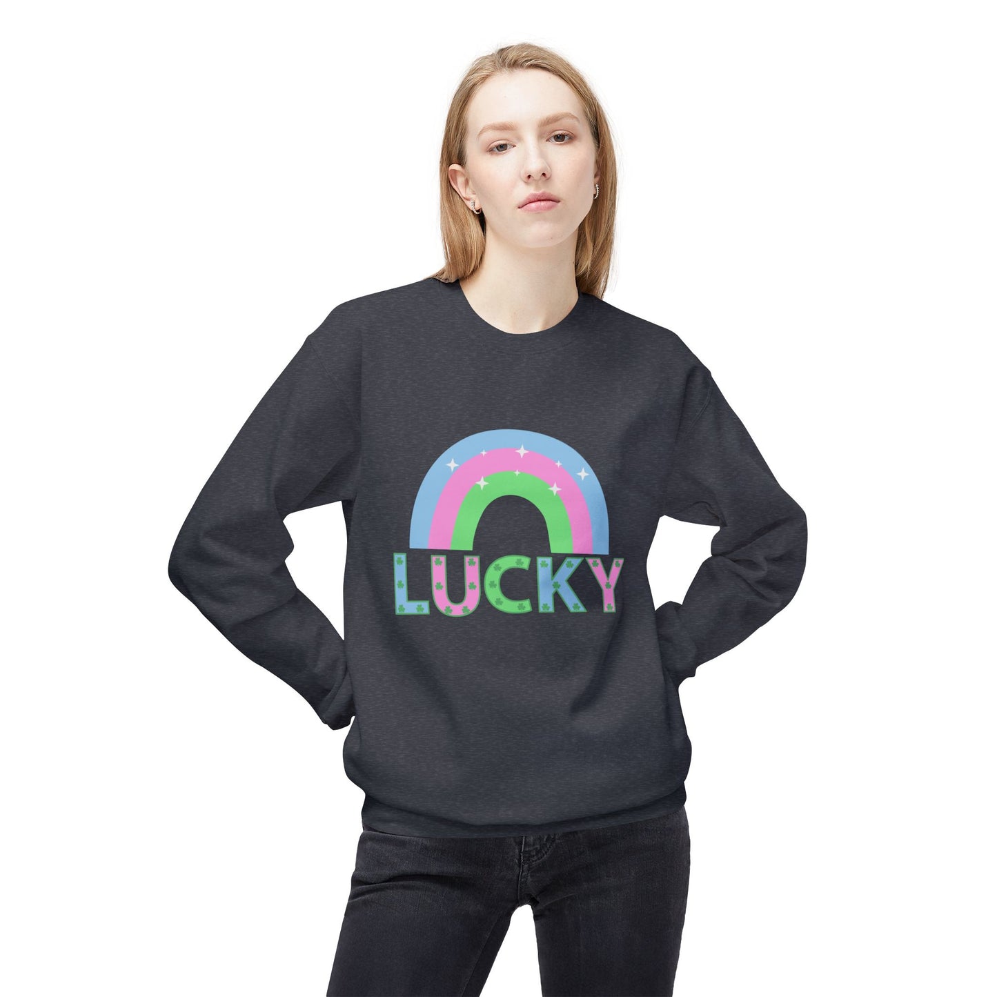 Lucky Unisex Midweight Softstyle Fleece Crewneck Sweatshirt