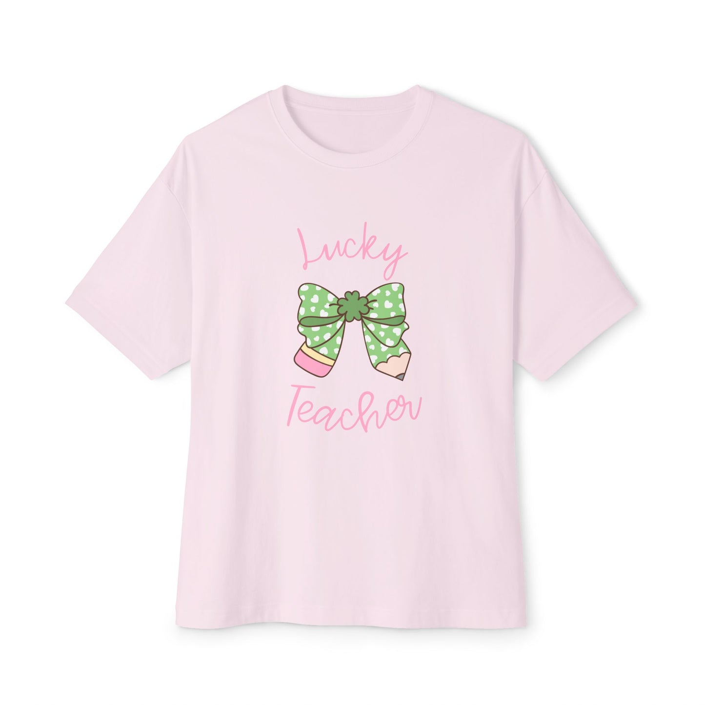 Lucky Teacher Unisex Oversized Boxy Tee