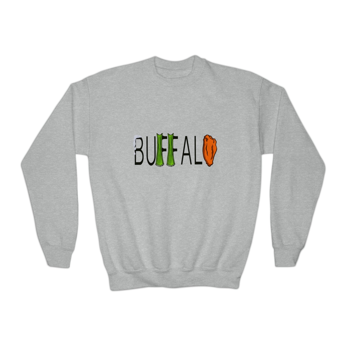 Buffalo Wing and Celery Youth Crewneck Sweatshirt