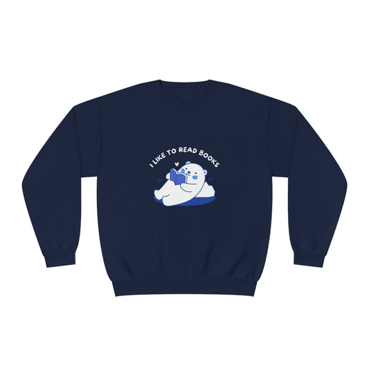 I Love to Read Books Unisex NuBlend® Crewneck Sweatshirt