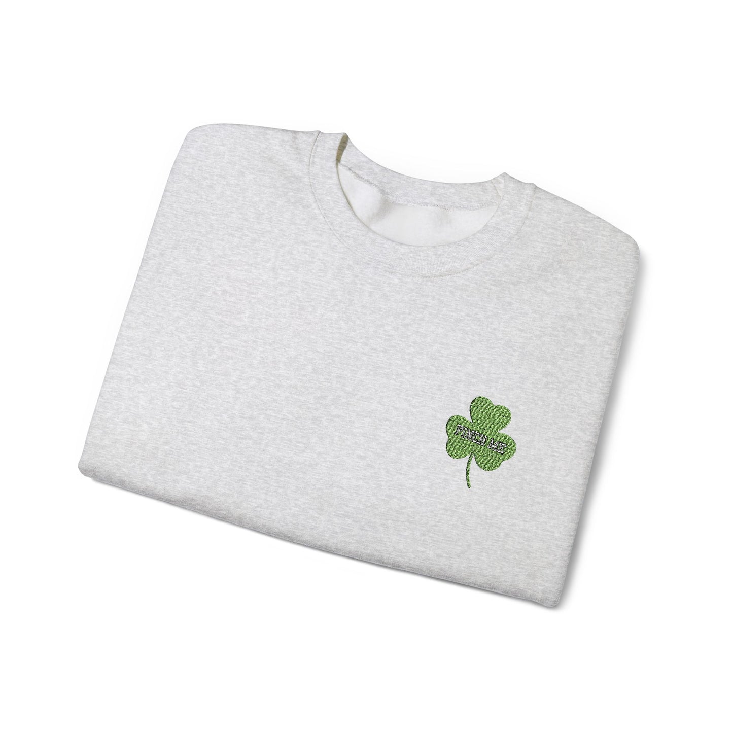 Embroidered Pinch Me Shamrock Unisex Heavy Blend™ Crewneck Sweatshirt