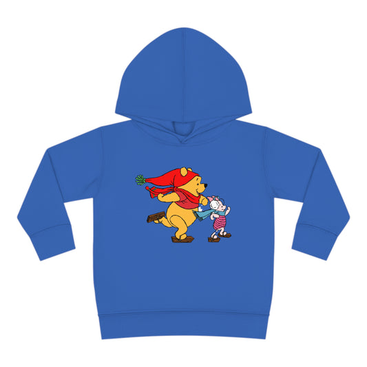 Winnie and Piglet Skating Toddler Pullover Fleece Hoodie