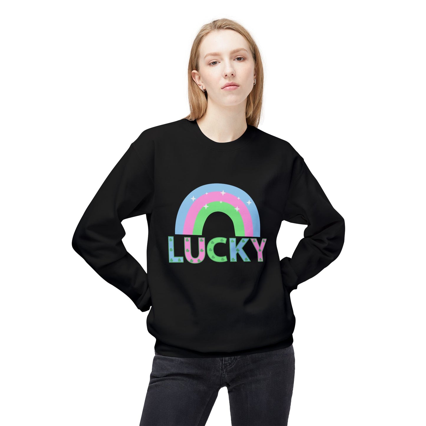 Lucky Unisex Midweight Softstyle Fleece Crewneck Sweatshirt