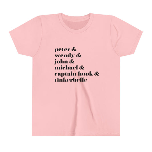 Peter Wendy John Michael Youth Short Sleeve Tee