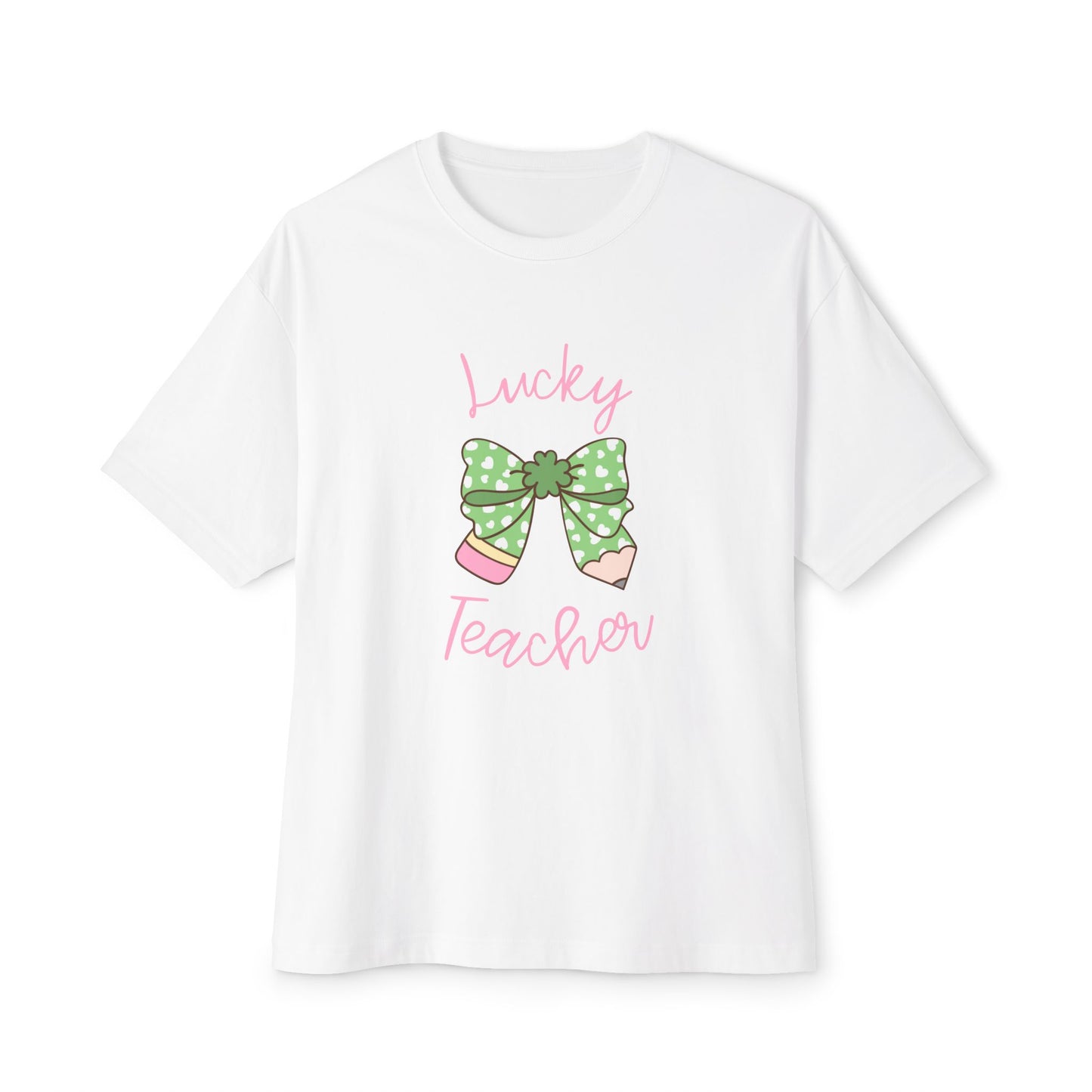 Lucky Teacher Unisex Oversized Boxy Tee