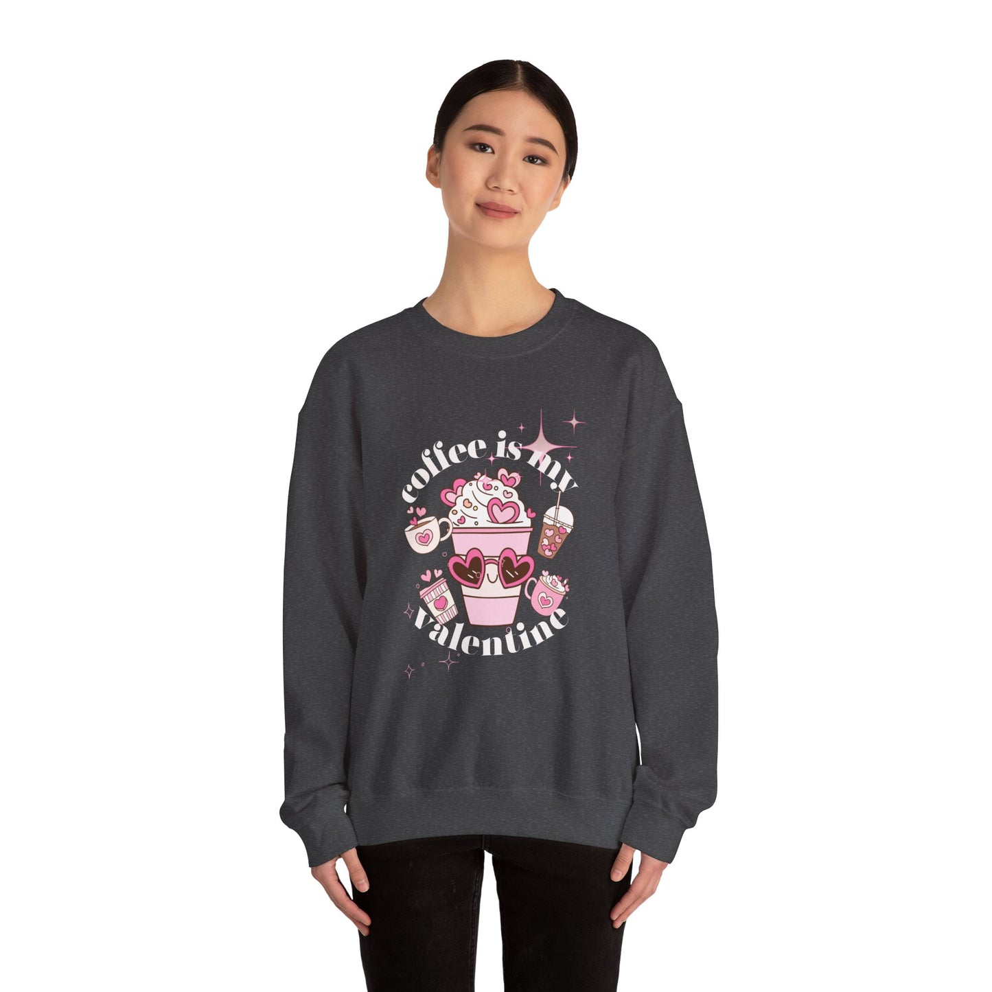 Coffee Is My Valentine Unisex Heavy Blend™ Crewneck Sweatshirt