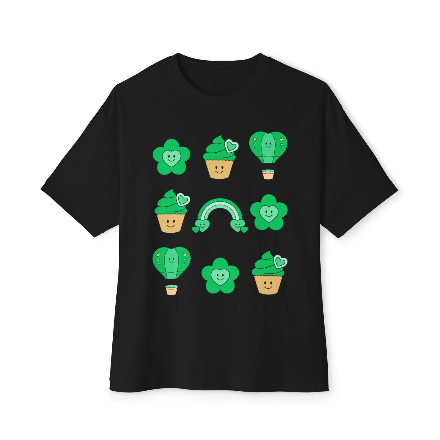 Cutesy St. Patrick Coquette Unisex Oversized Boxy Tee