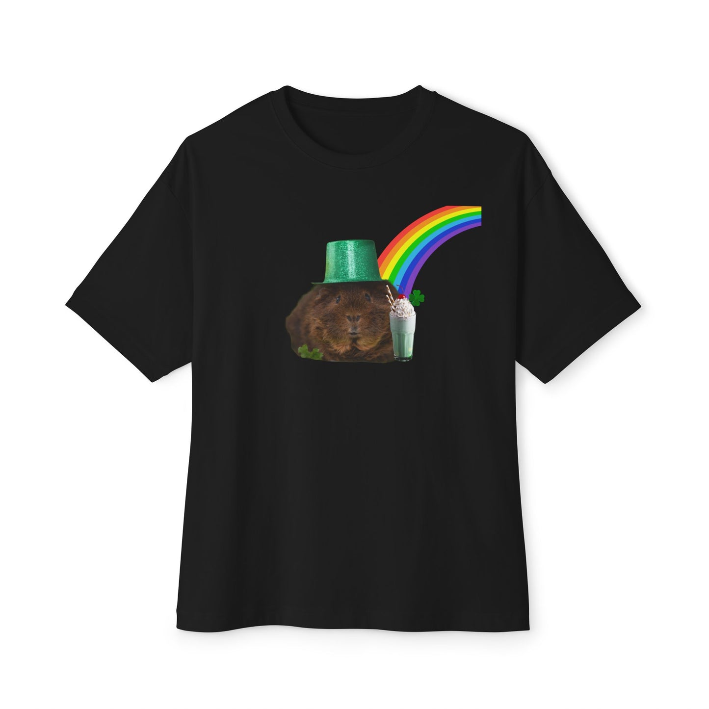 Leprechaun Guinea Pig Unisex Oversized Boxy Tee